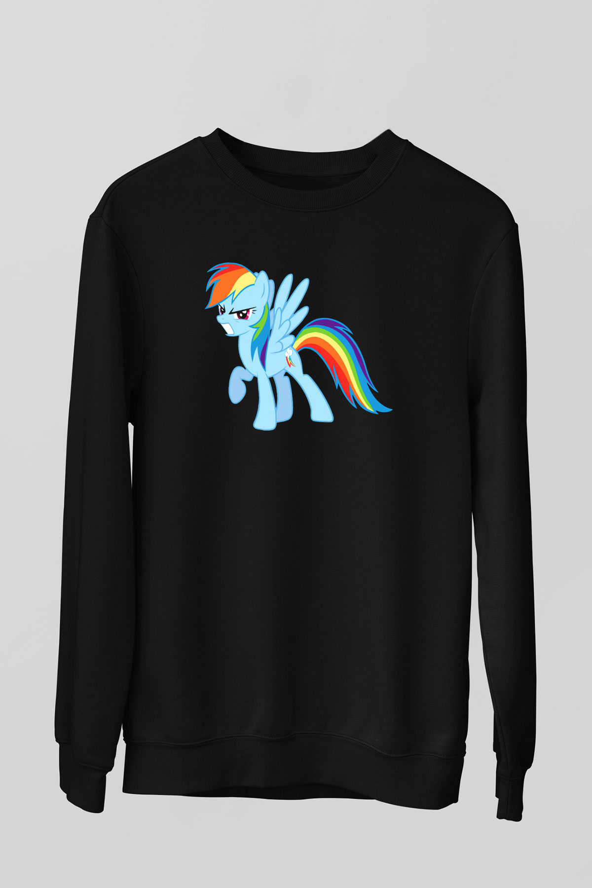 My Little Pony Siyah Unisex Sweatshirt