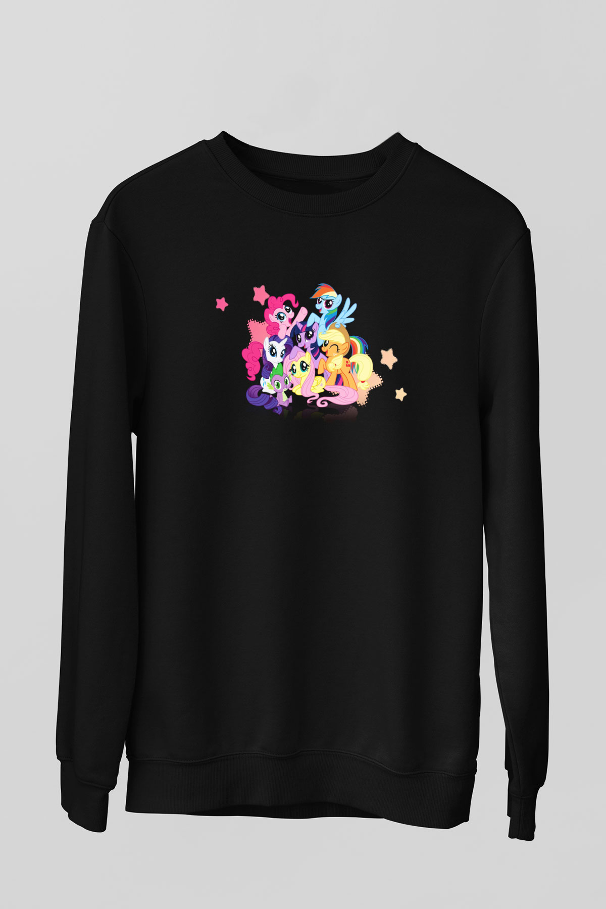 My Little Pony Siyah Unisex Sweatshirt