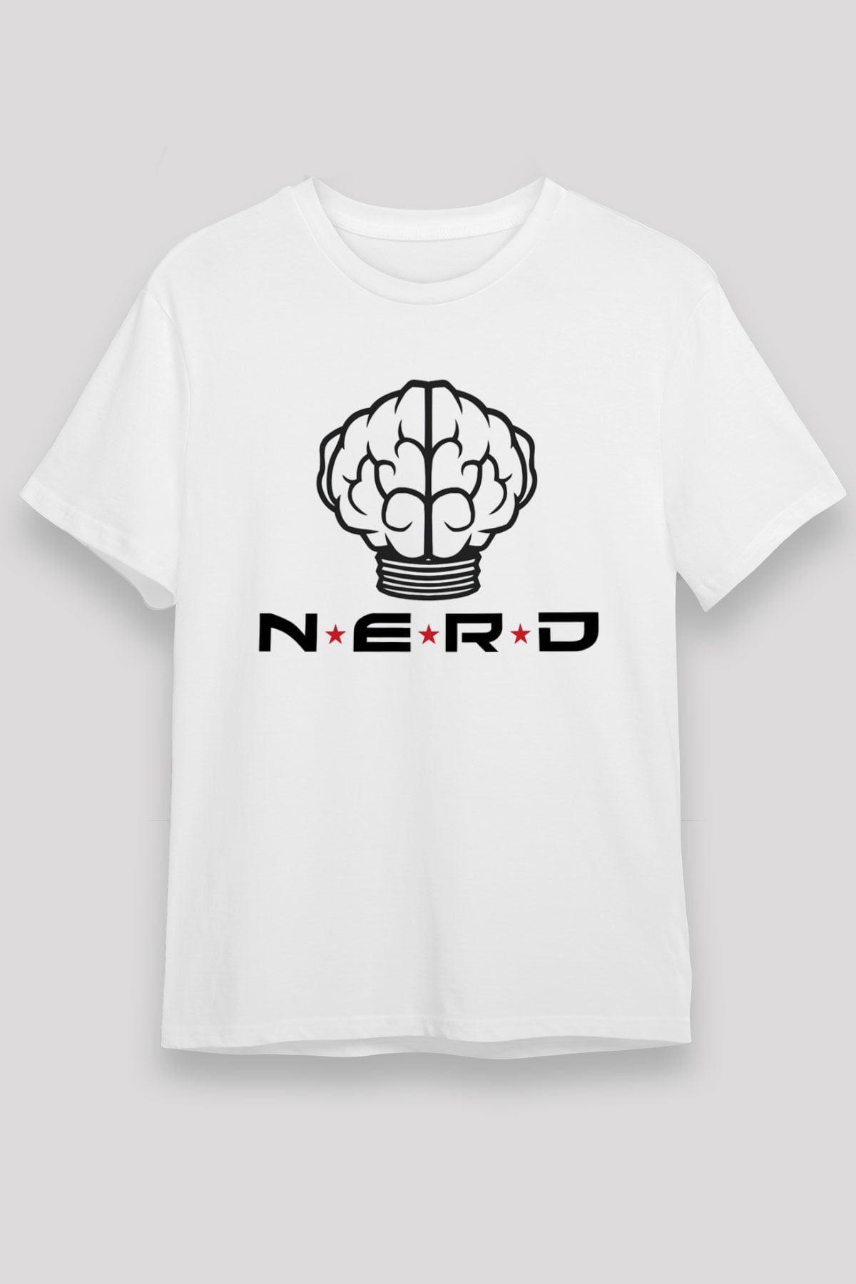 N.E.R.D Beyaz Unisex Tişört T-Shirt - TişörtFabrikası
