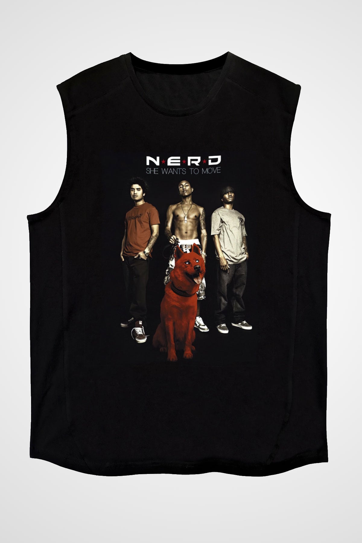 N.E.R.D Siyah Unisex Kolsuz Tişört