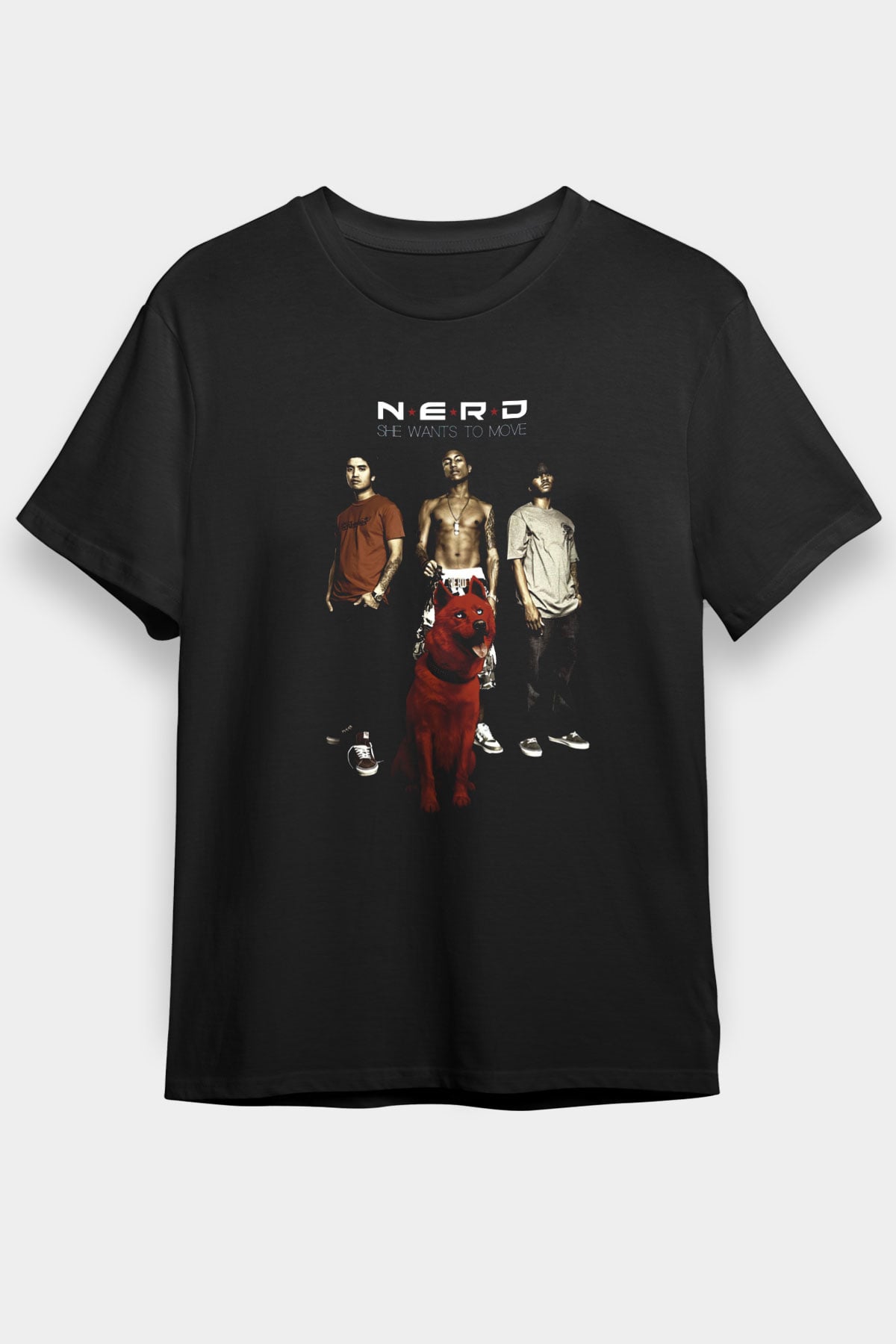N.E.R.D Siyah Unisex Tişört T-Shirt - TişörtFabrikası