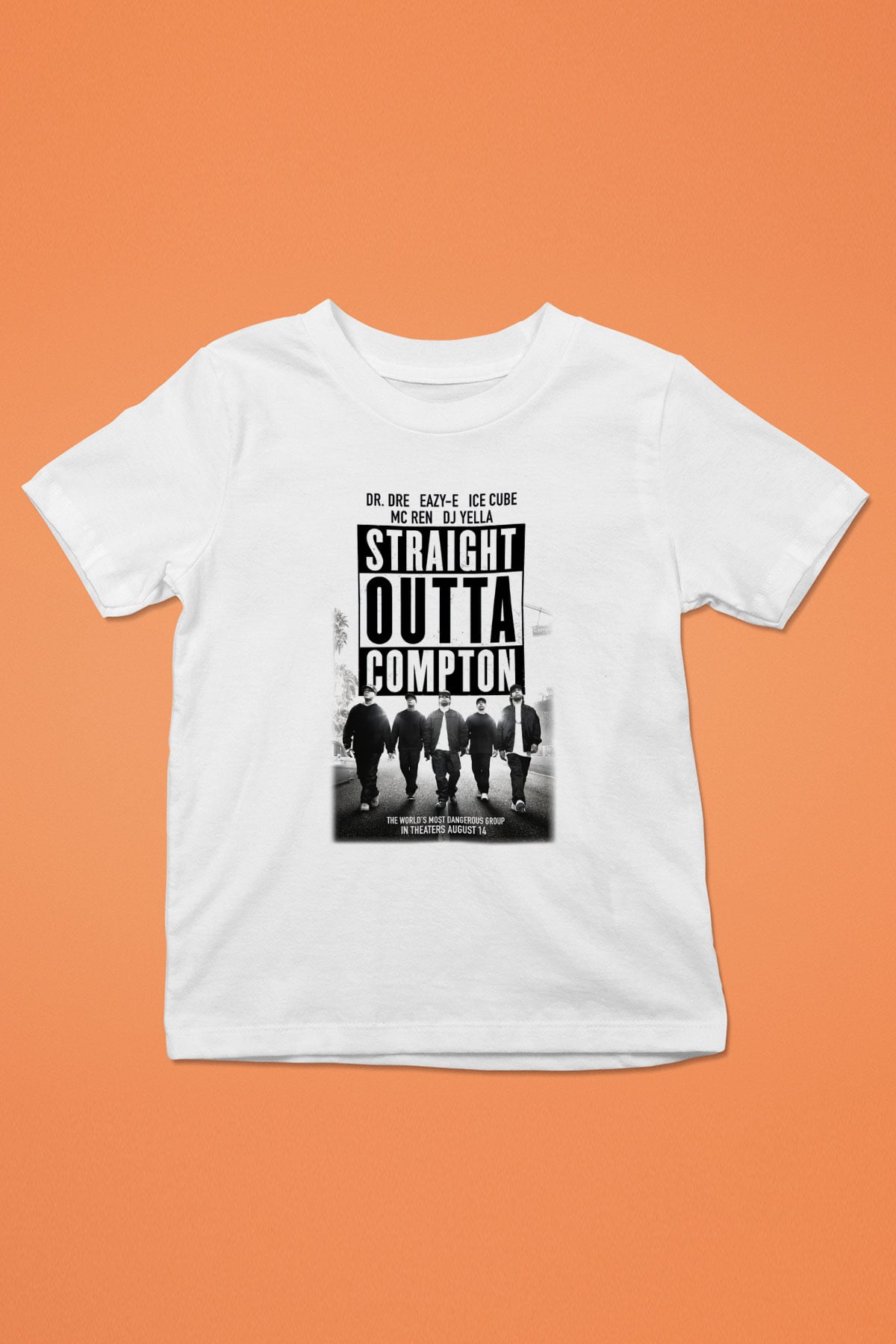 N.W.A Baskılı Beyaz Unisex Çocuk Tişört
