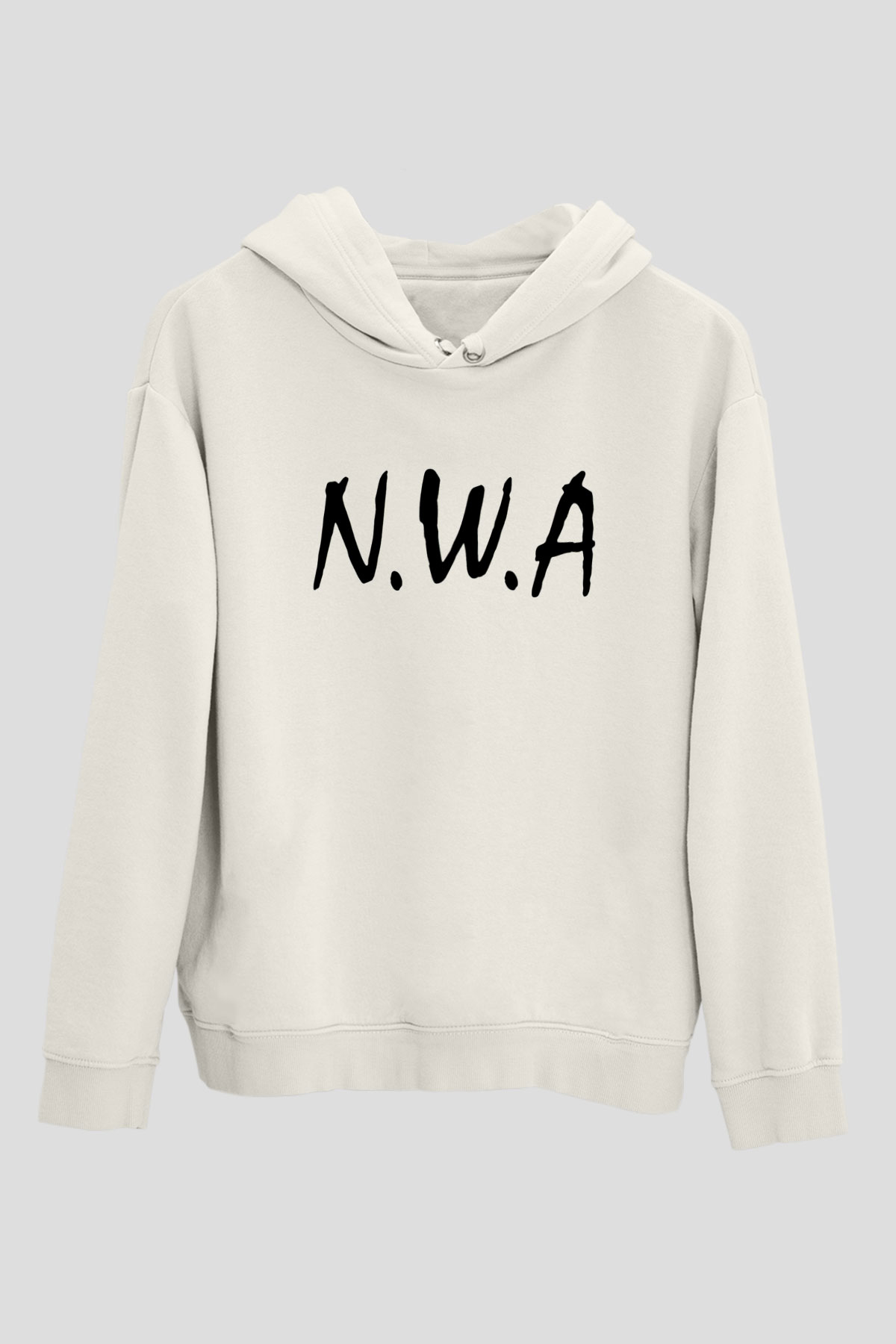 N.W.A Beyaz Unisex Kapşonlu Sweatshirt