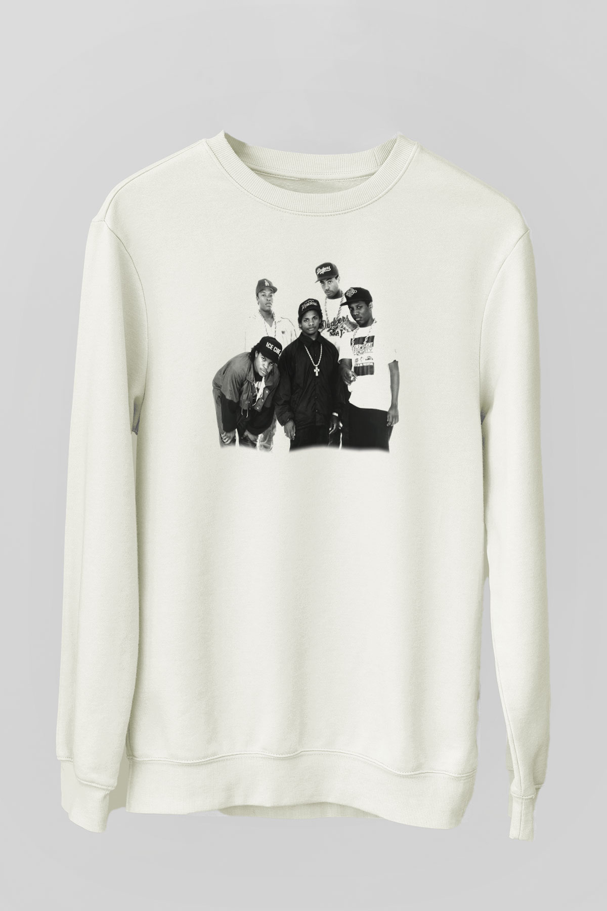 N.W.A Beyaz Unisex Sweatshirt