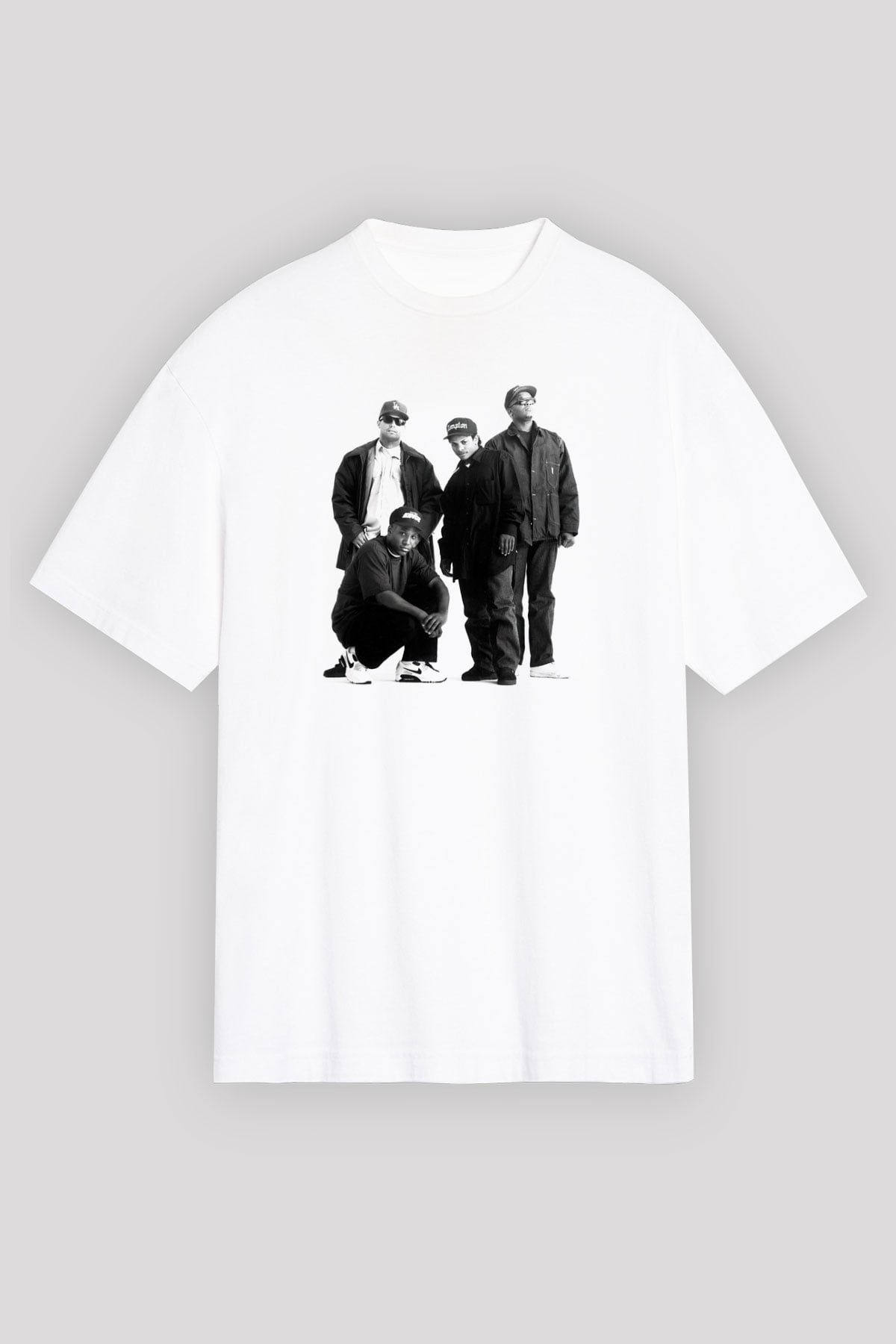 N.W.A Beyaz Unisex Tişört T-Shirt - TişörtFabrikası
