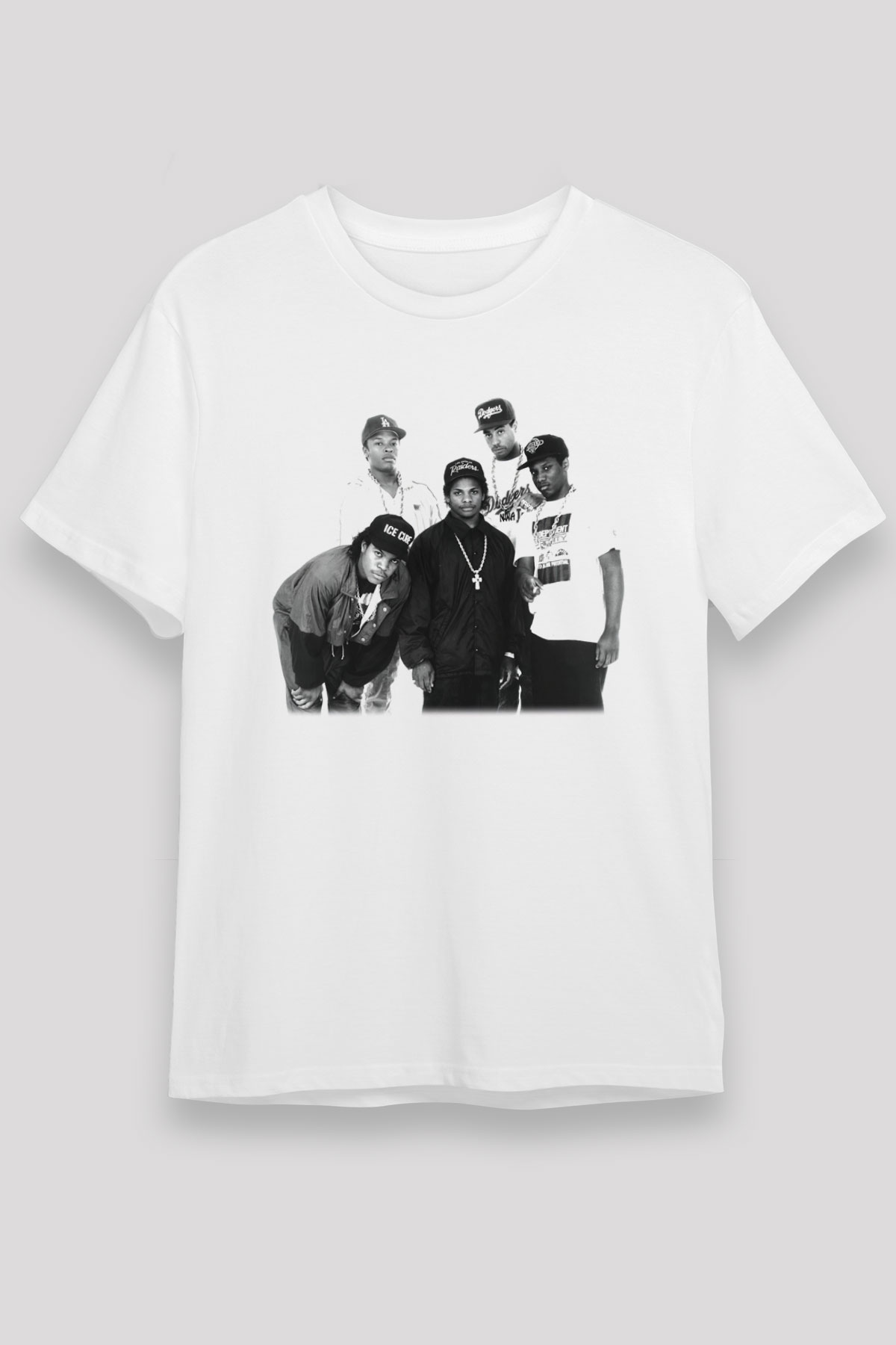 N.W.A Beyaz Unisex Tişört T-Shirt - TişörtFabrikası