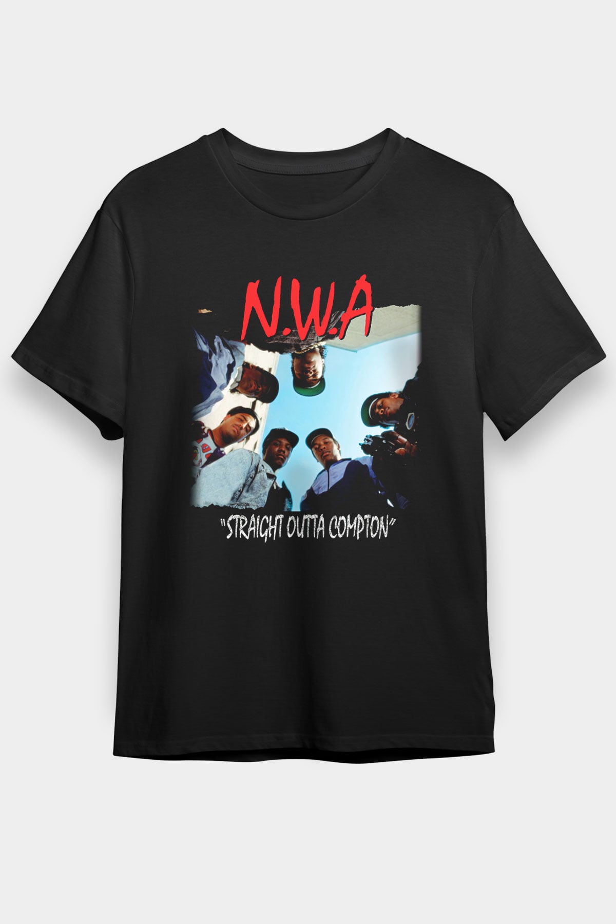 N.W.A Siyah Unisex Tişört T-Shirt - TişörtFabrikası