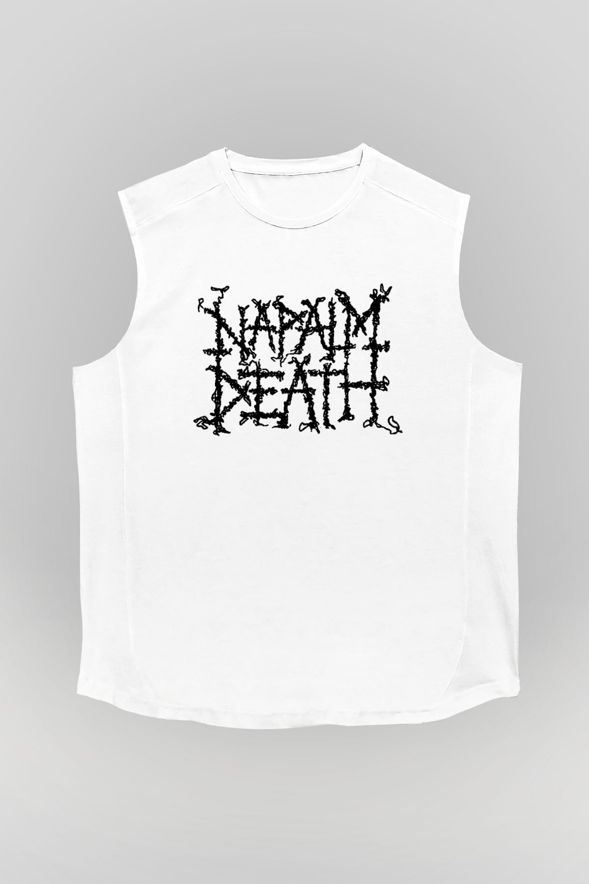 Napalm Death Beyaz Unisex Kolsuz Tişört