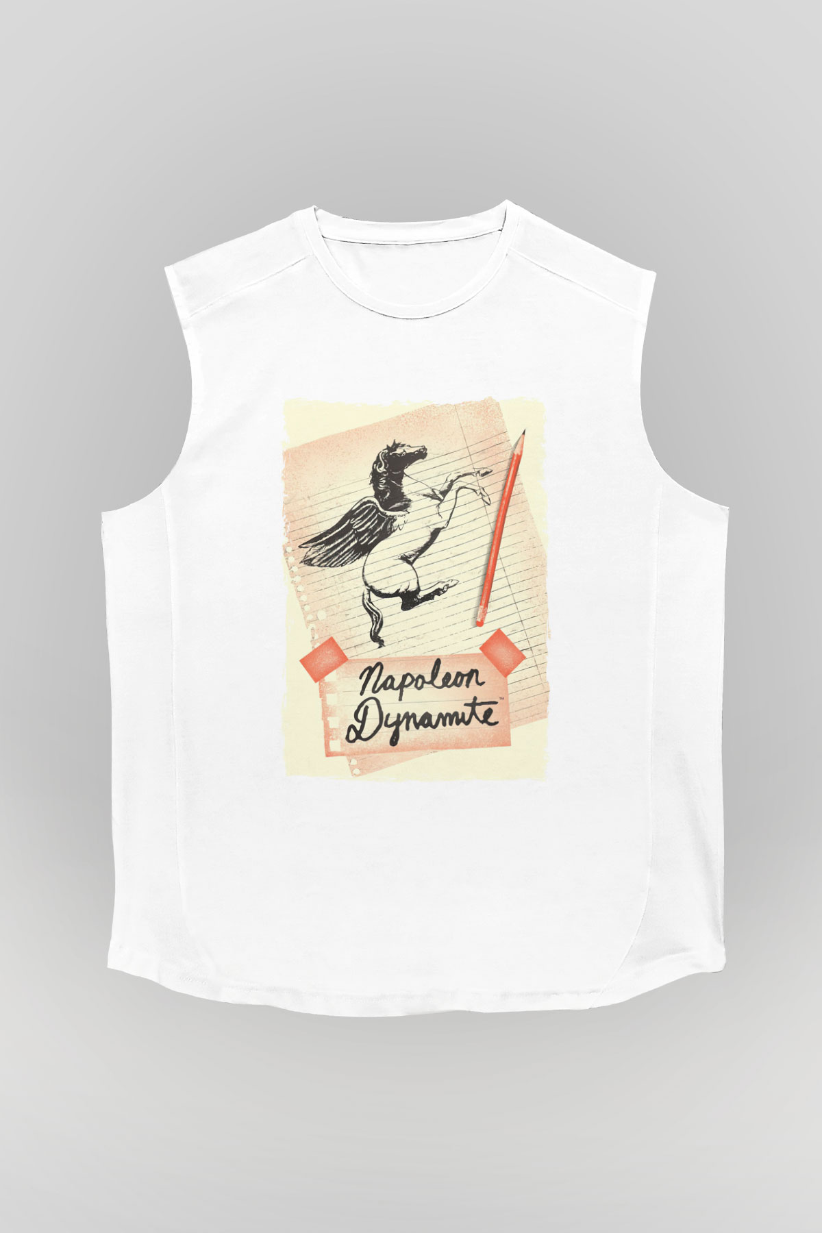 Napoleon Dynamite Beyaz Unisex Kolsuz Tişört
