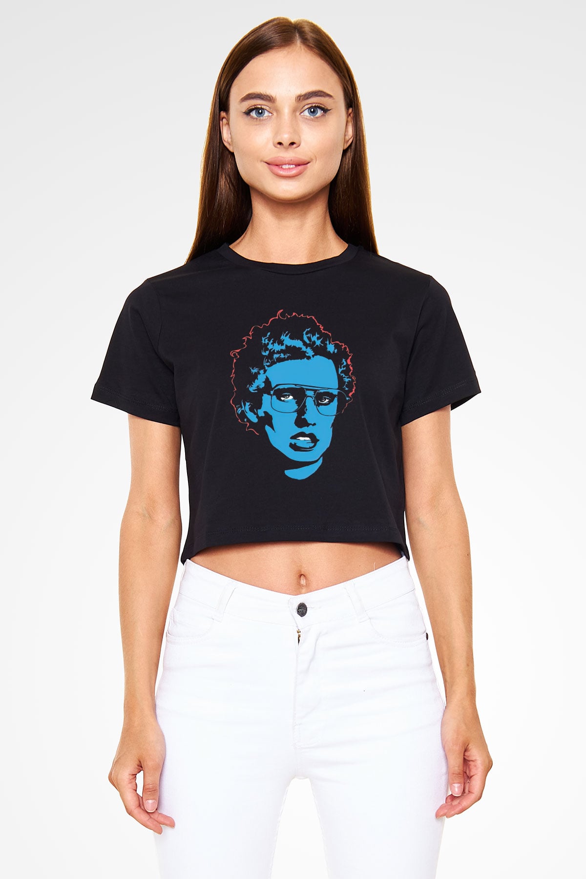 Napoleon Dynamite Siyah  Crop Top Tişört
