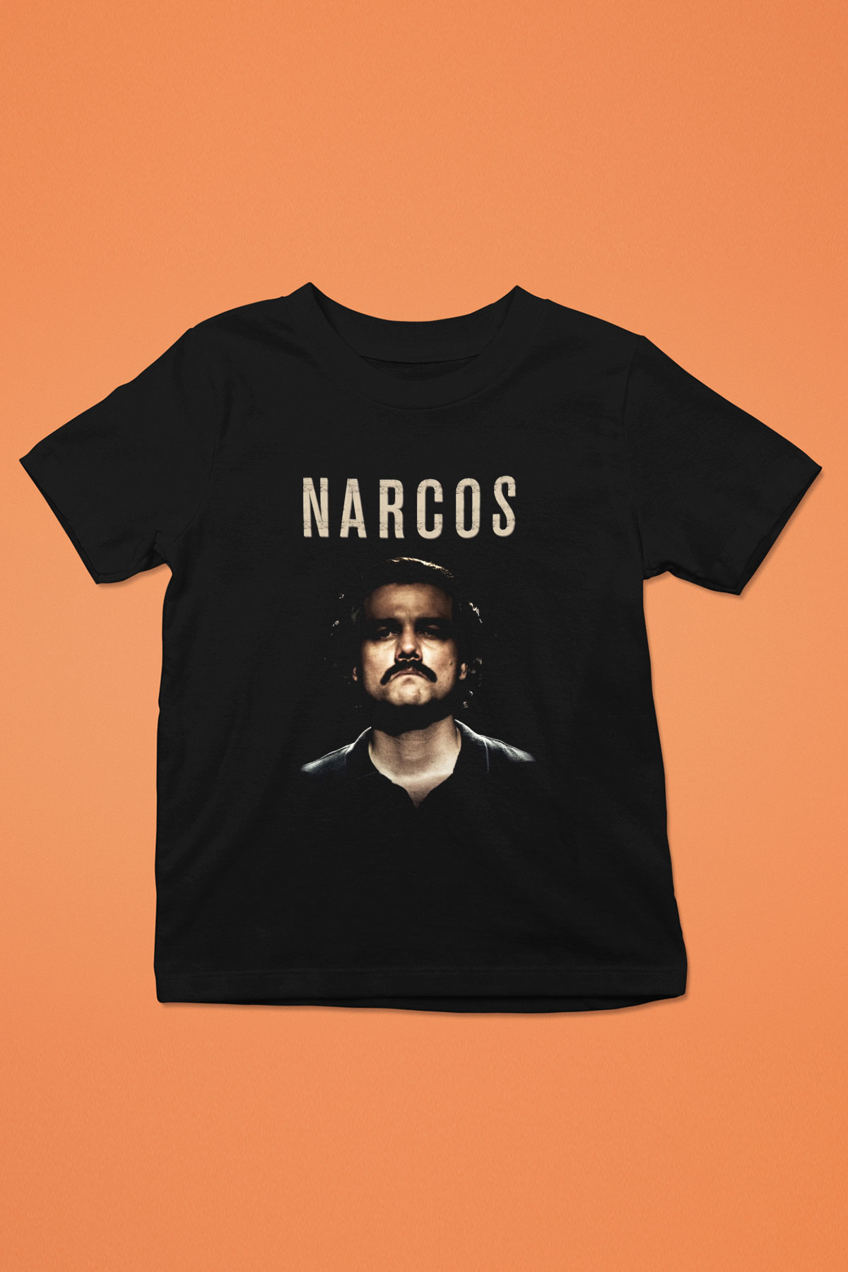 Narcos Pablo Escobar Baskılı Siyah Unisex Çocuk Tişört