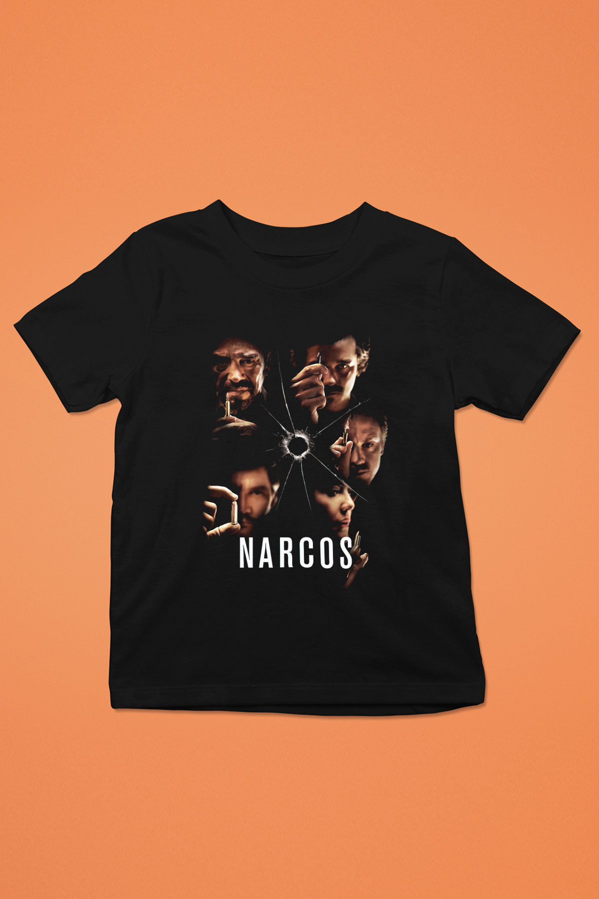 Narcos Pablo Escobar Baskılı Siyah Unisex Çocuk Tişört