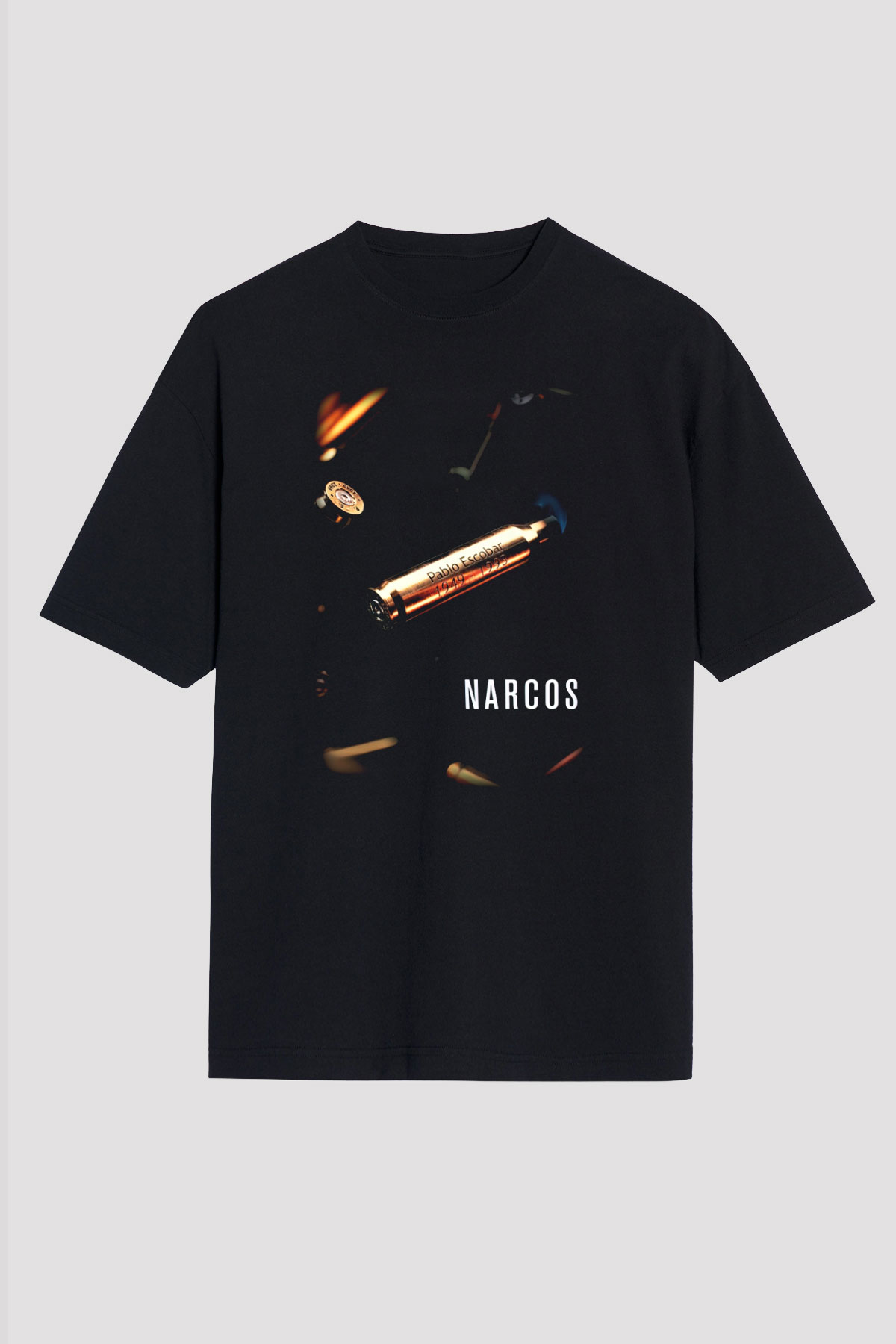 Narcos Pablo Escobar Siyah Unisex Oversize Tişört T-Shirt