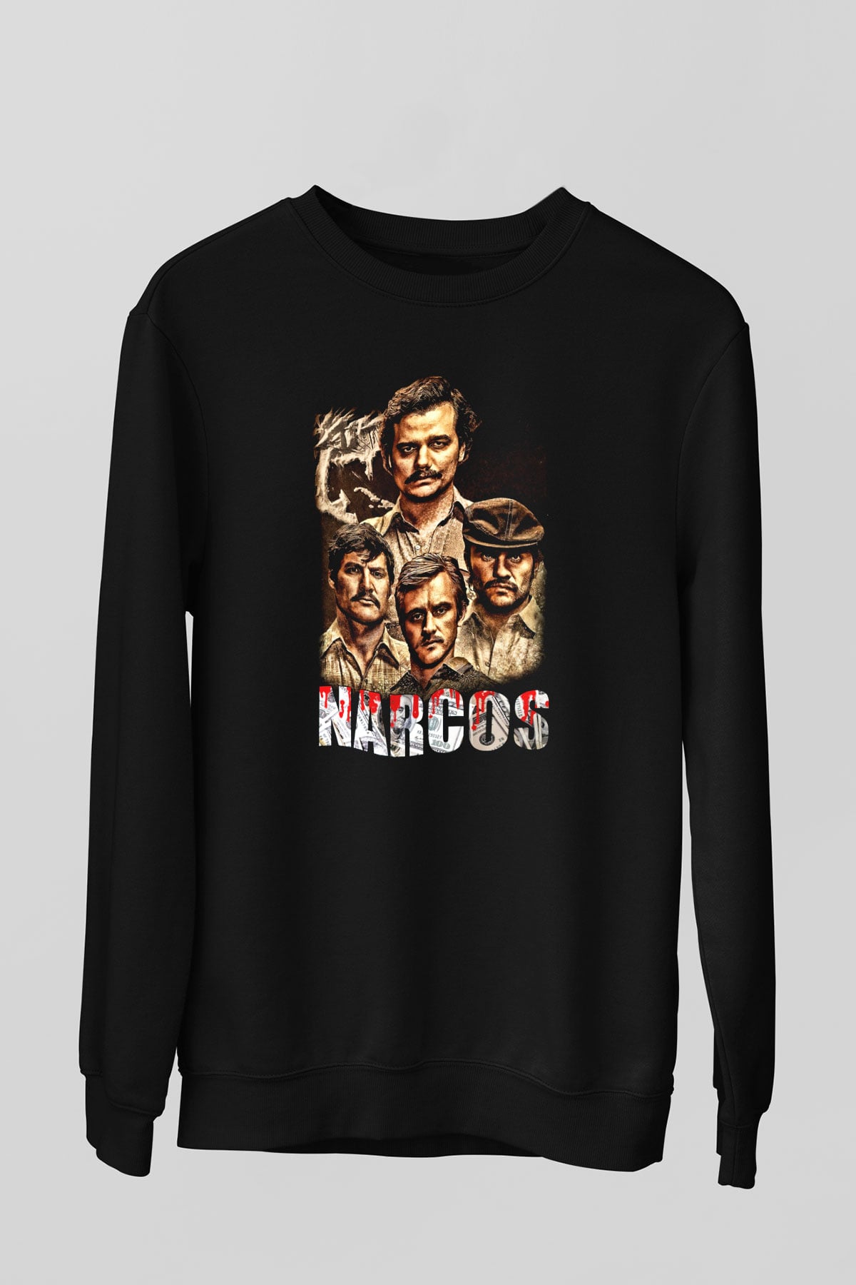 Narcos Pablo Escobar Siyah Unisex Sweatshirt