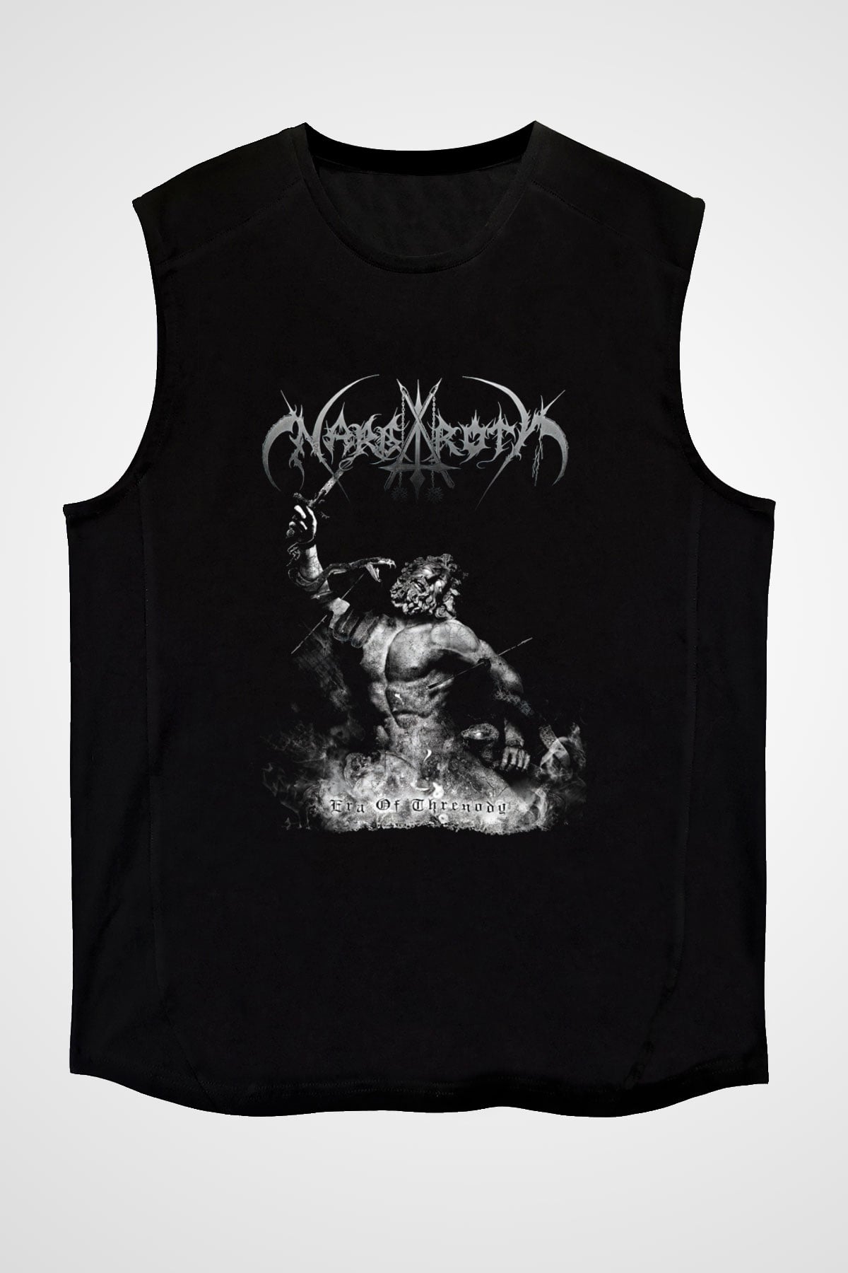 Nargaroth Baskılı Unisex Siyah Kolsuz Tişört - Tshirt