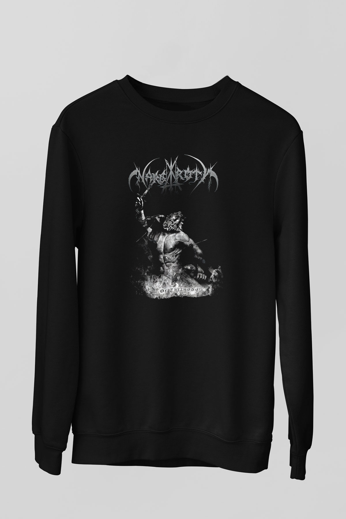 Nargaroth Baskılı Unisex Siyah Sweatshirt