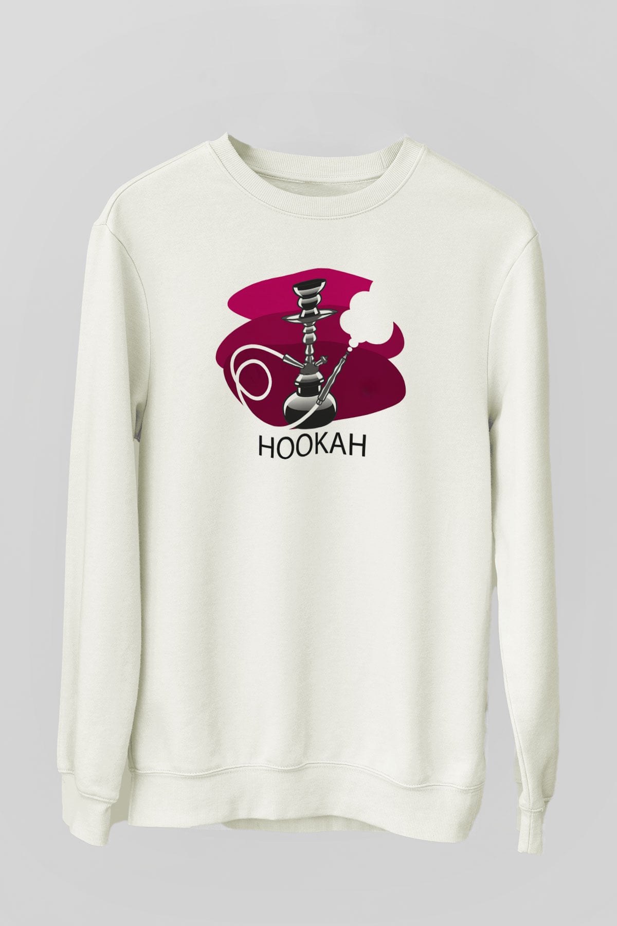 Nargile Beyaz Unisex Sweatshirt