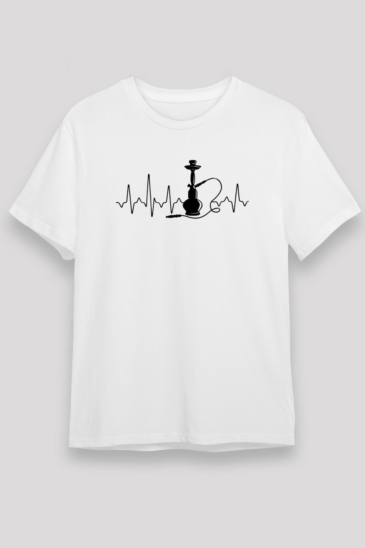 Nargile Beyaz Unisex Tişört T-Shirt - TişörtFabrikası