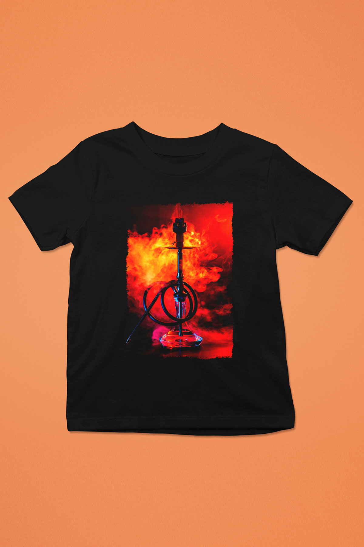 Nargile Siyah Unisex Çocuk Tişört