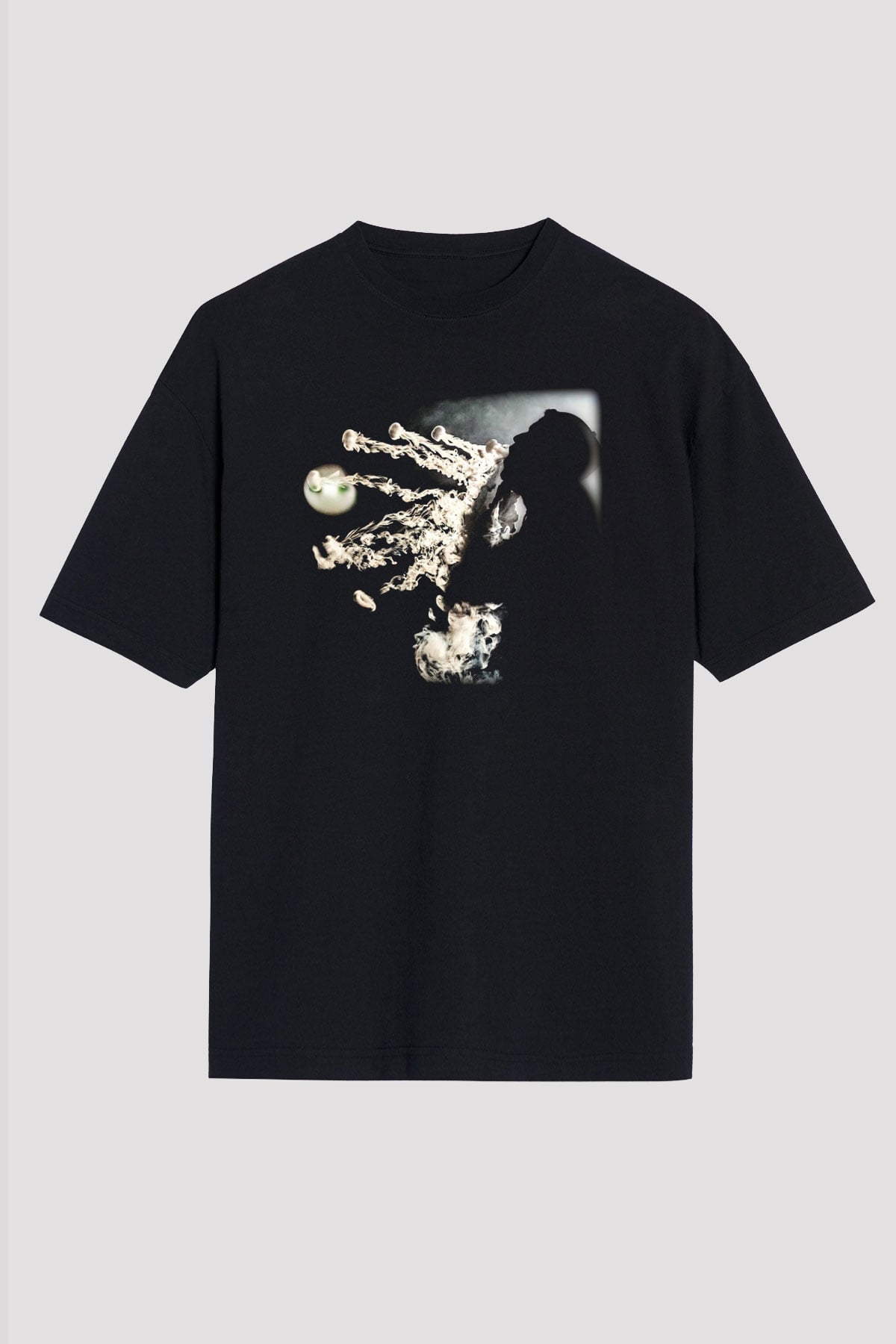 Nargile Siyah Unisex Oversize Tişört T-Shirt