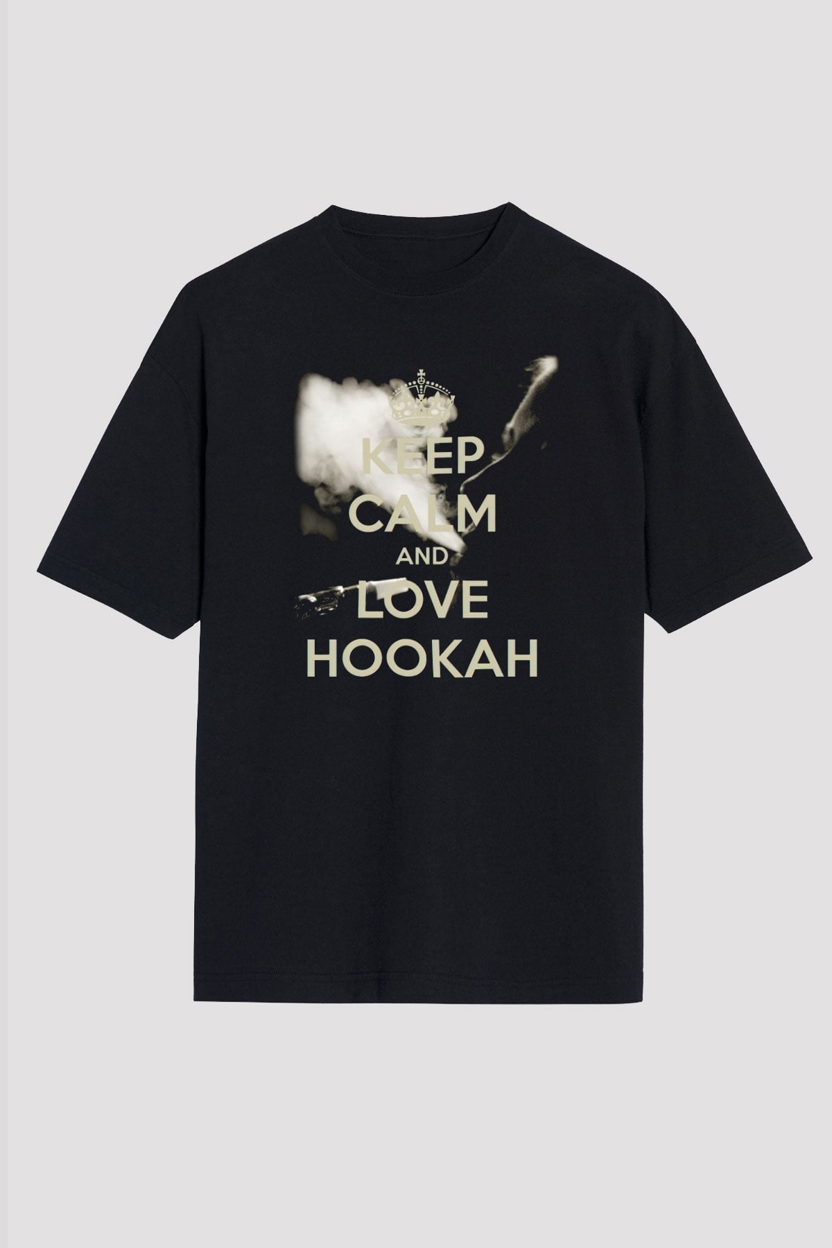 Nargile Siyah Unisex Oversize Tişört T-Shirt