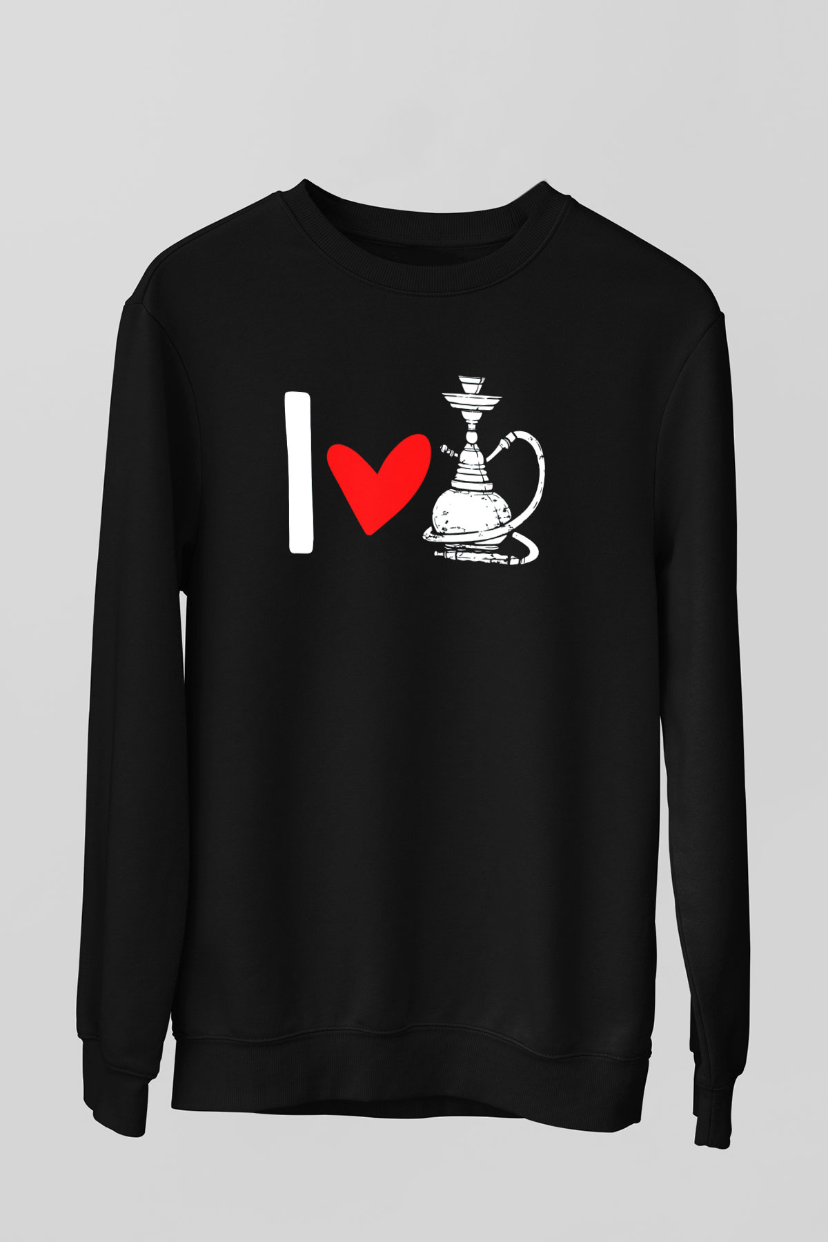 Nargile Siyah Unisex Sweatshirt