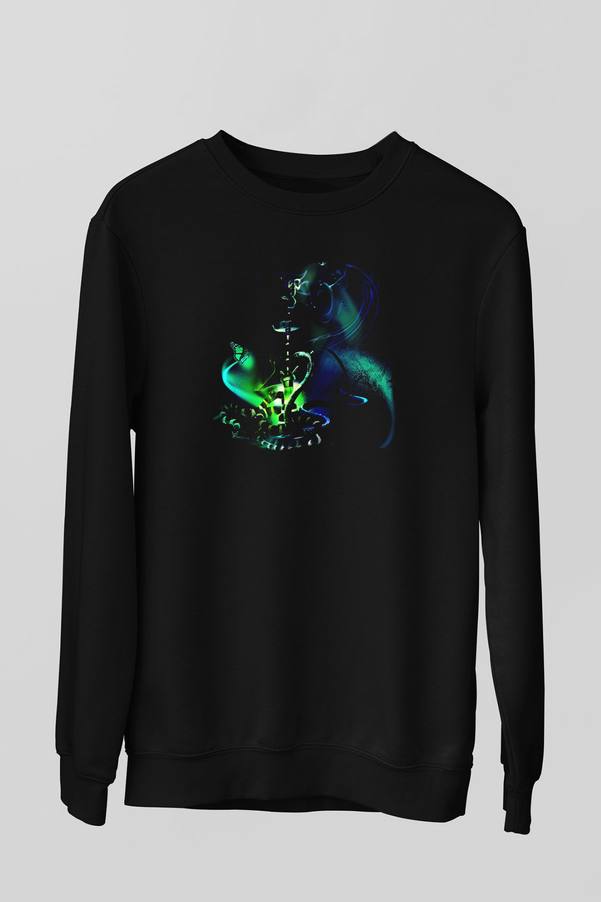 Nargile Siyah Unisex Sweatshirt