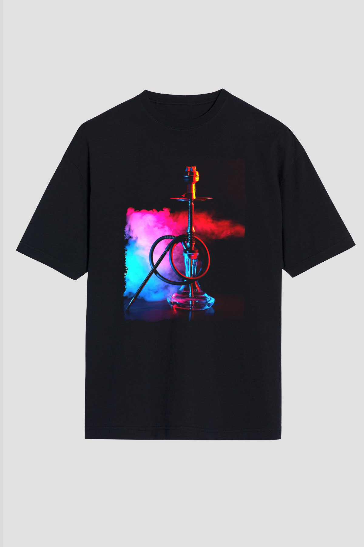 Nargile Siyah Unisex Tişört T-Shirt - TişörtFabrikası