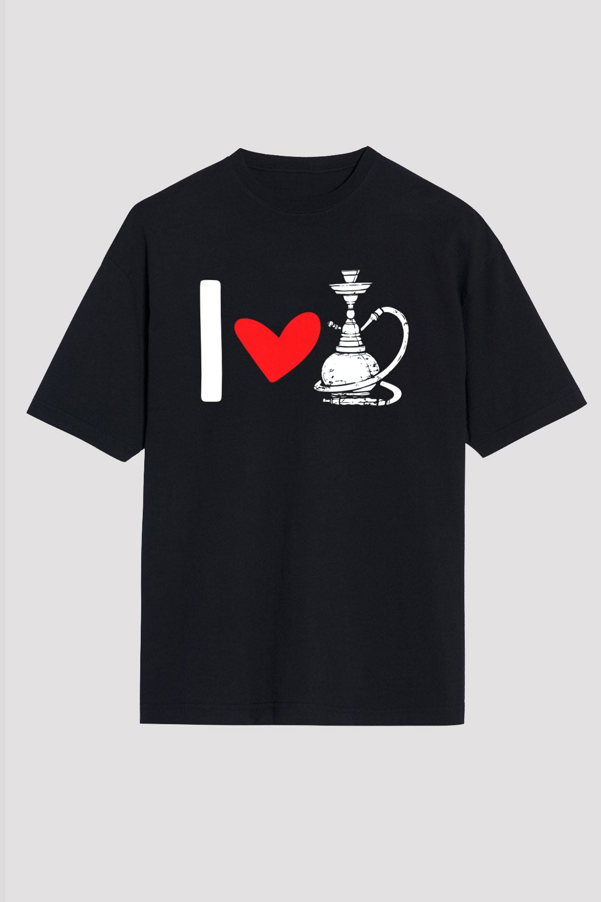 Nargile Siyah Unisex Tişört T-Shirt - TişörtFabrikası