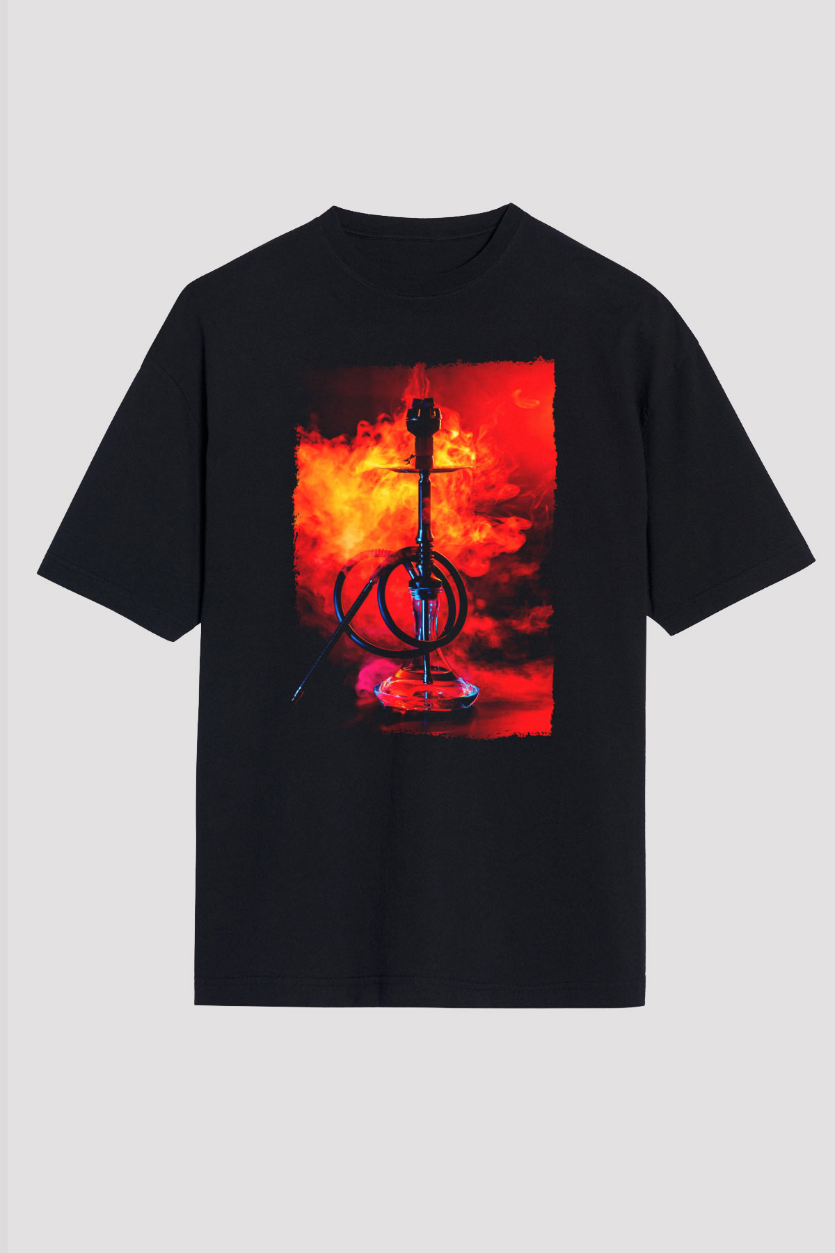 Nargile Siyah Unisex Tişört T-Shirt - TişörtFabrikası