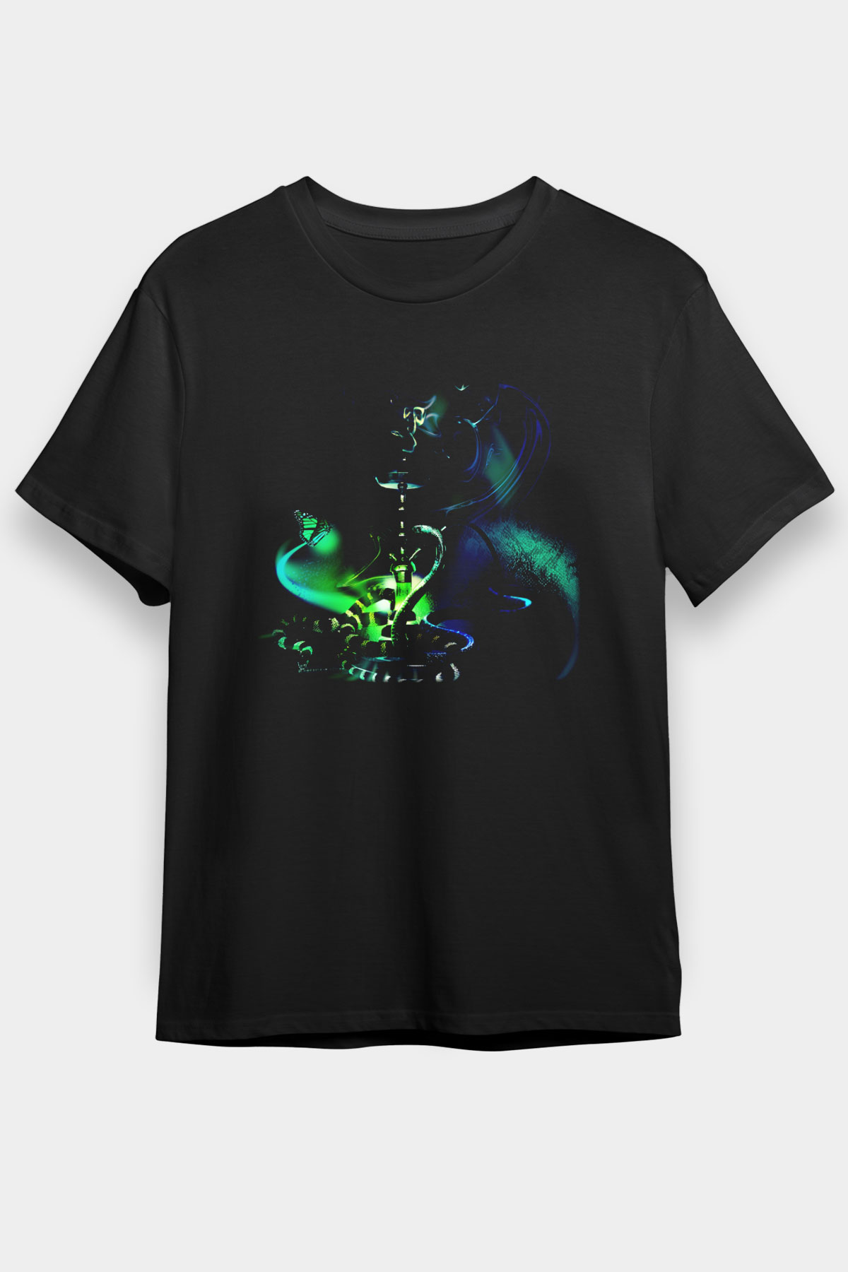 Nargile Siyah Unisex Tişört T-Shirt - TişörtFabrikası