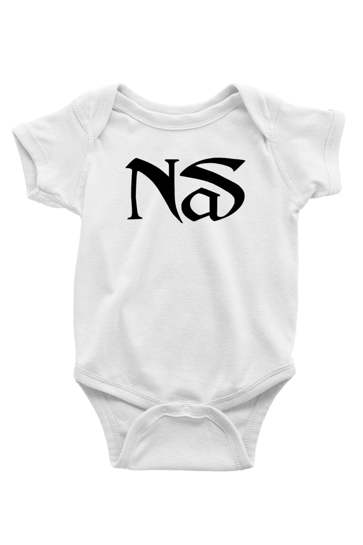 Nas Baskılı Beyaz Unisex Bebek Body - Zıbın