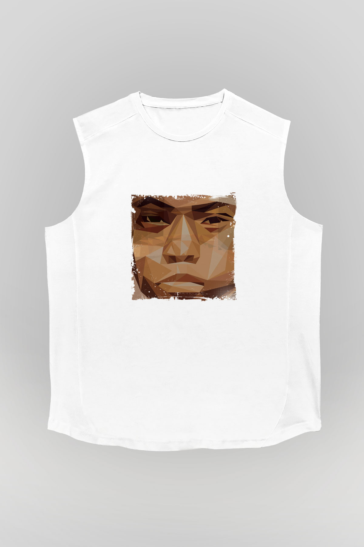 Nas Baskılı Unisex Beyaz Kolsuz Tişört