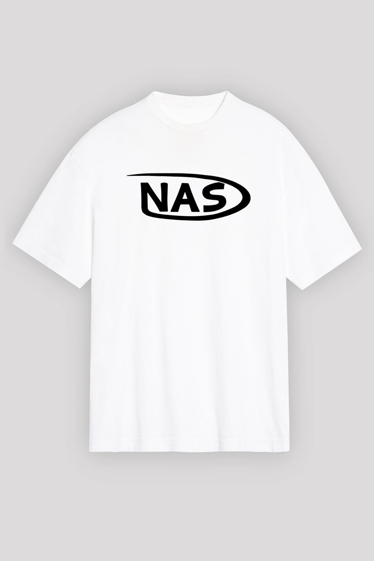 Nas Beyaz Unisex Oversize Tişört T-Shirt