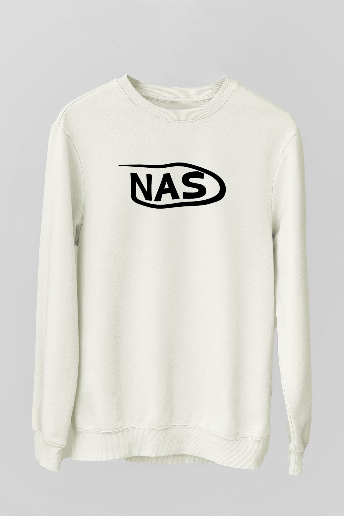 Nas Beyaz Unisex Sweatshirt