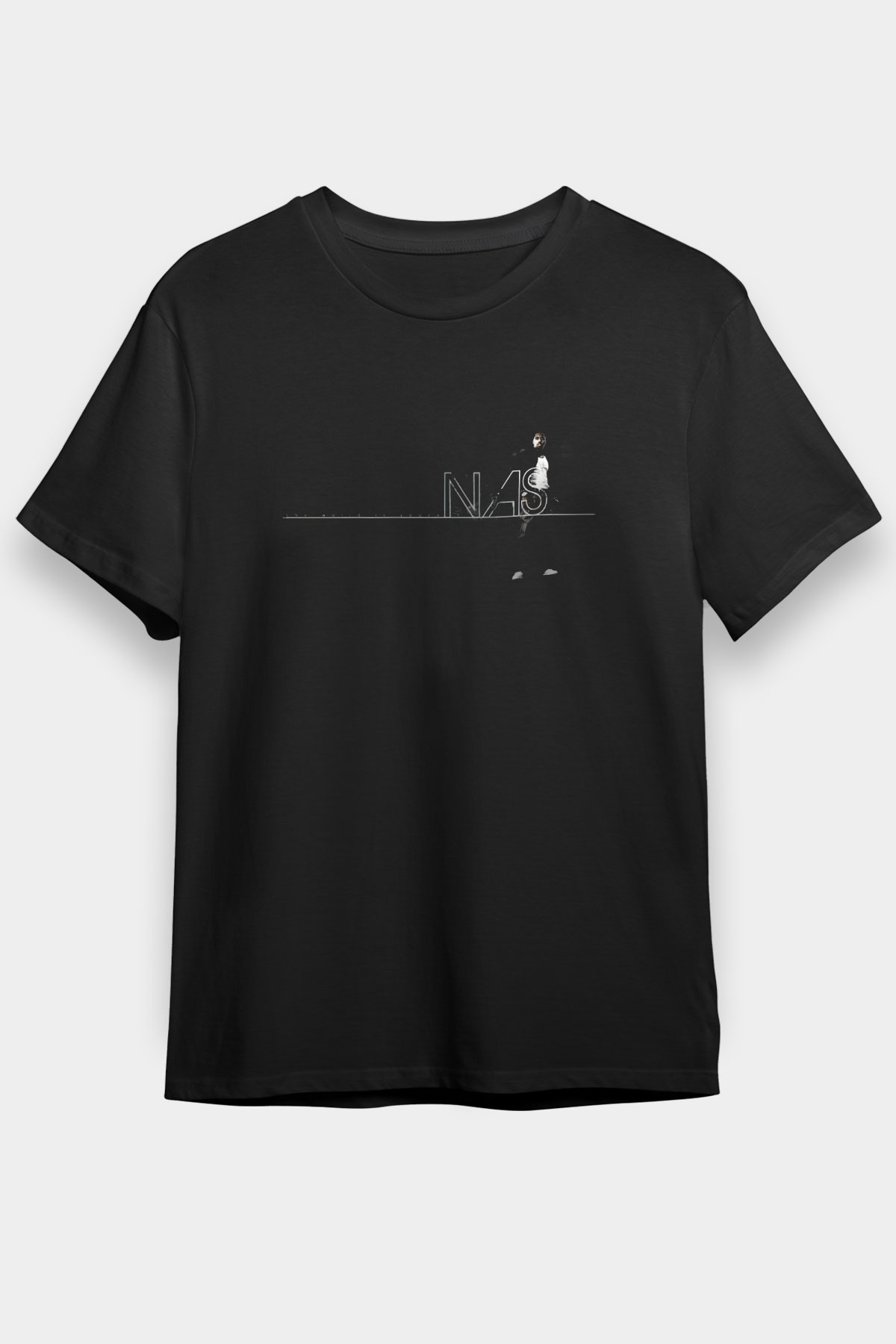 Nas Siyah Unisex Tişört T-Shirt - TişörtFabrikası