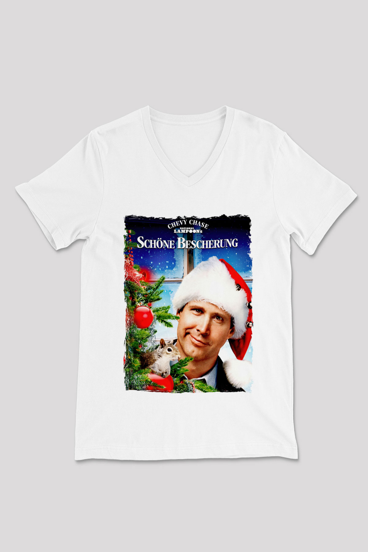 National Lampoons Vacation Beyaz Unisex  V Yaka Tişört