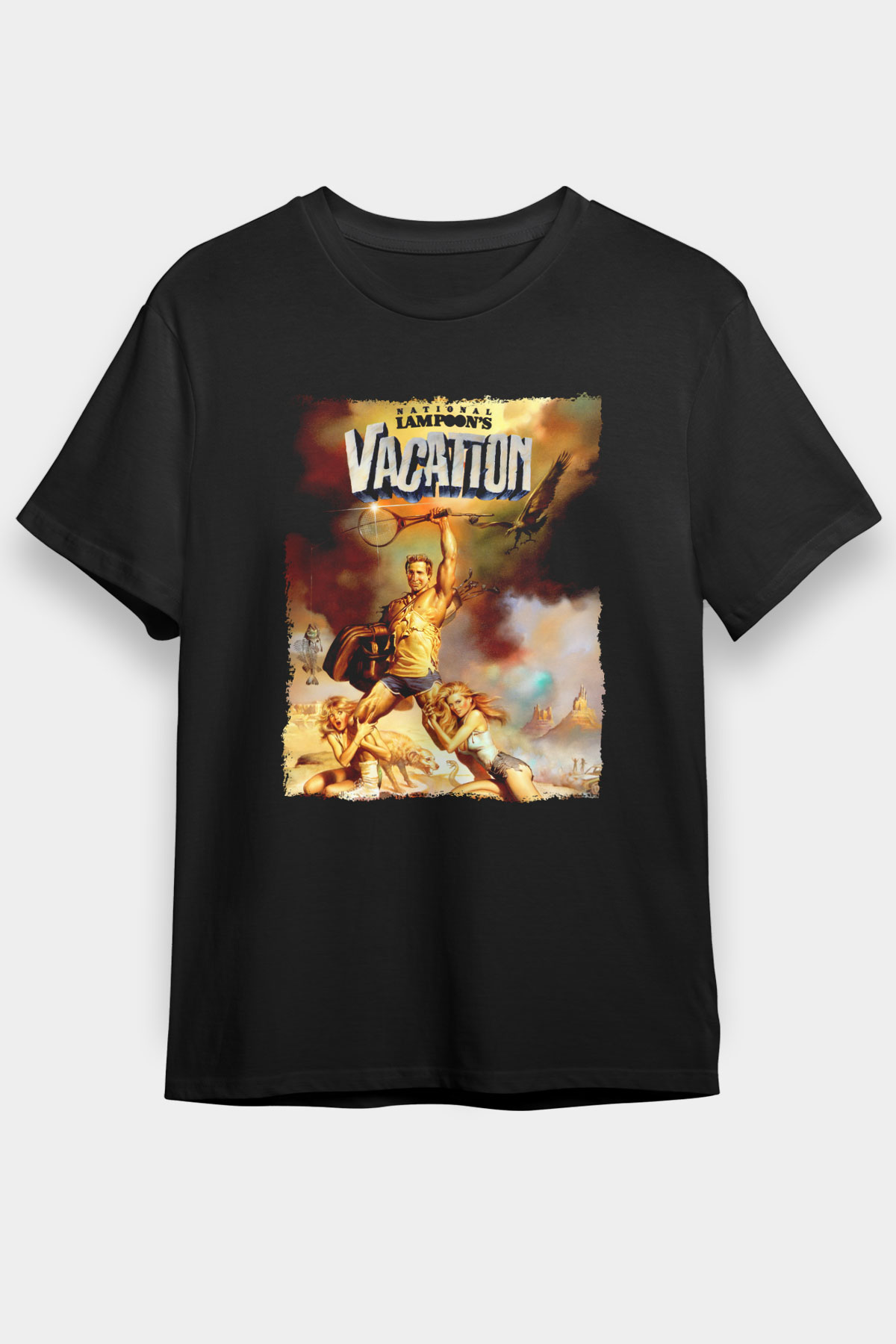 National Lampoons Vacation Siyah Unisex Tişört