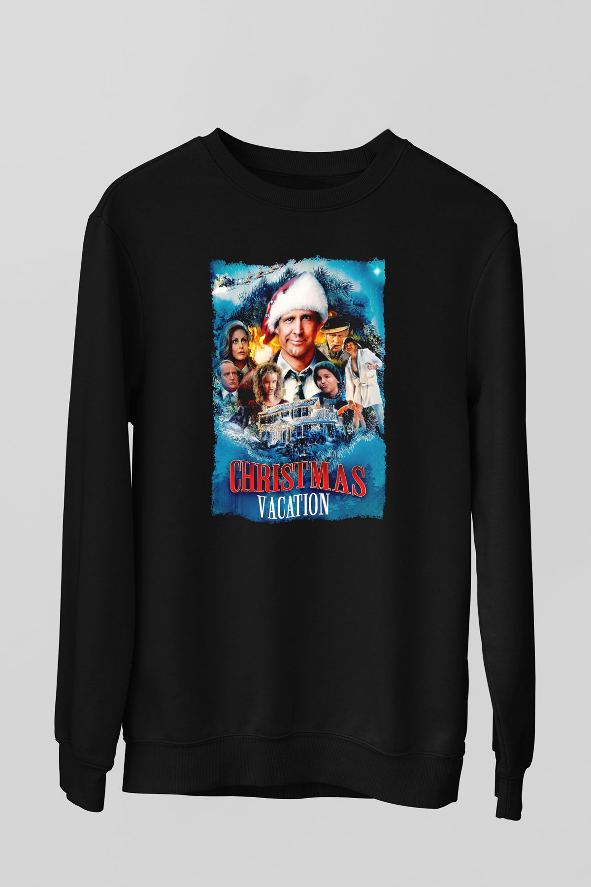 National Lampoons Vacation Siyah Unisex  Sweatshirt