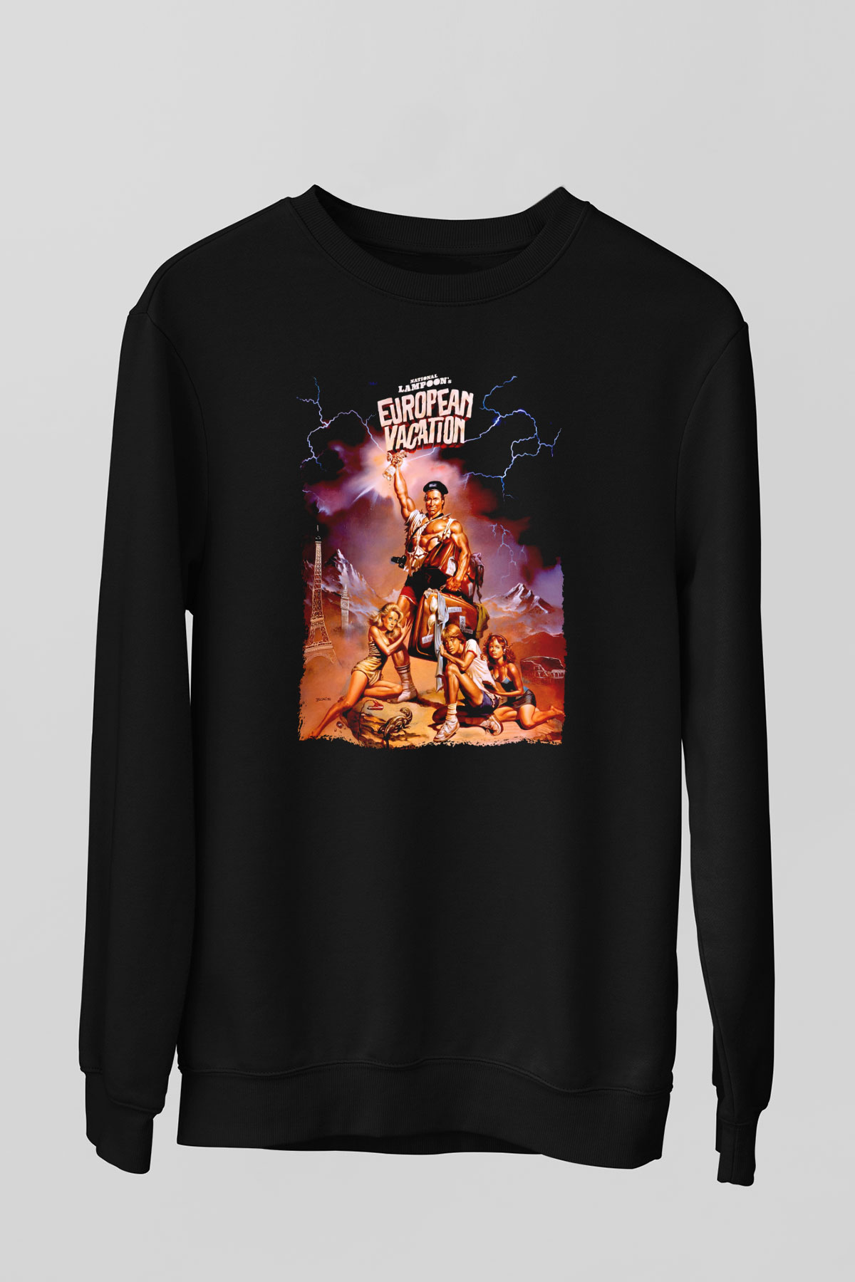 National Lampoons Vacation Siyah Unisex  Sweatshirt