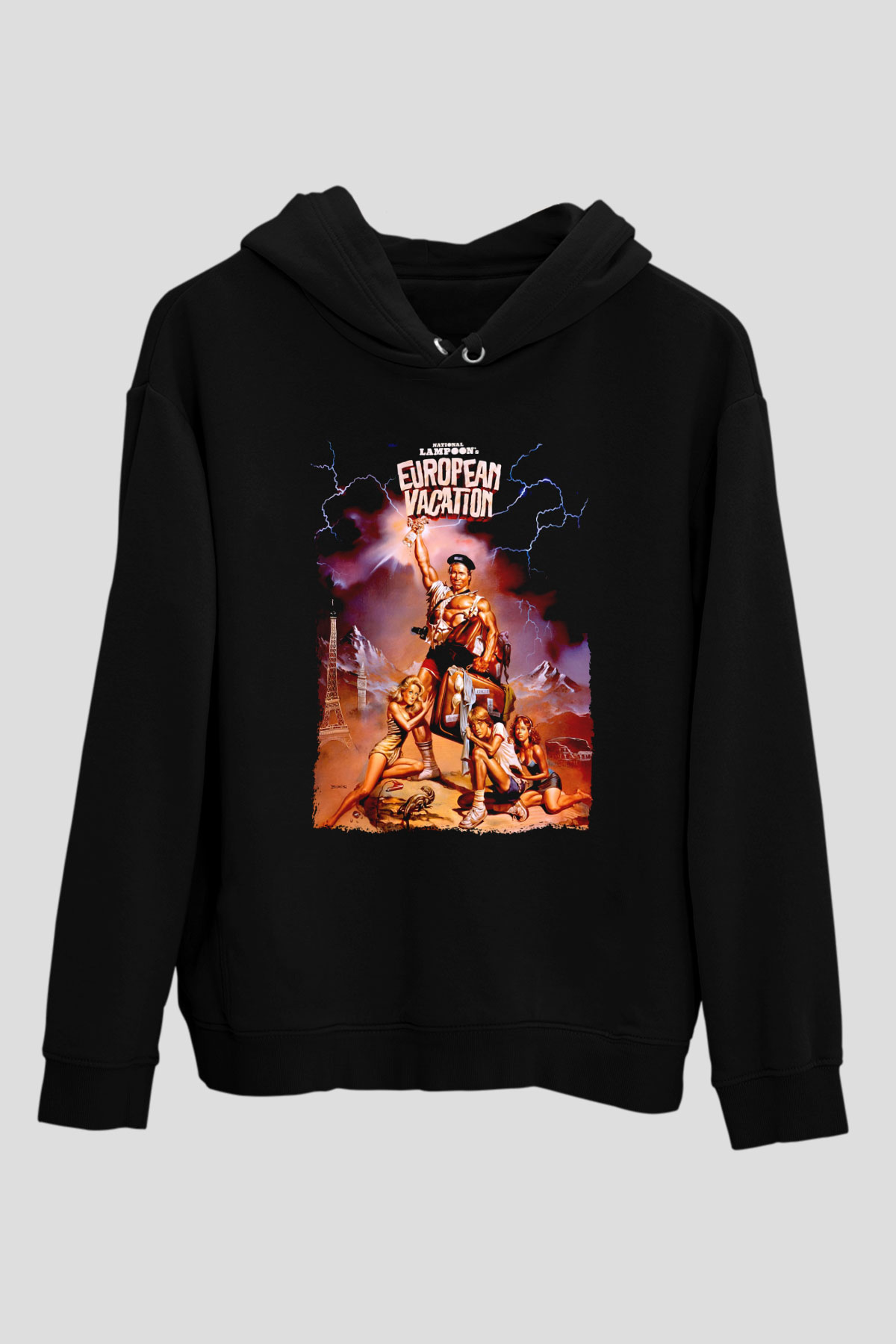 National Lampoons Vacation Siyah Unisex Hoodie