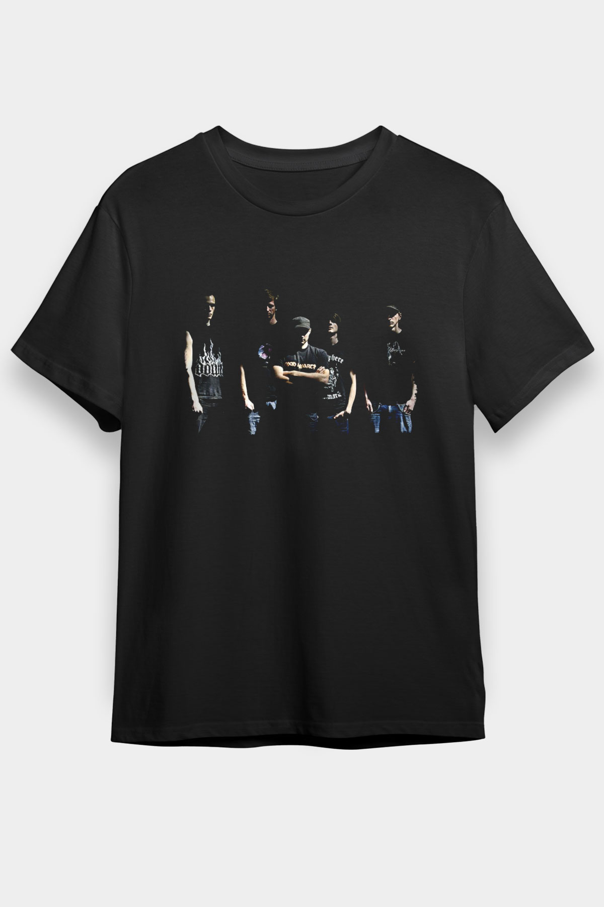 Neaera Baskılı Unisex Siyah Tişört - Tshirt