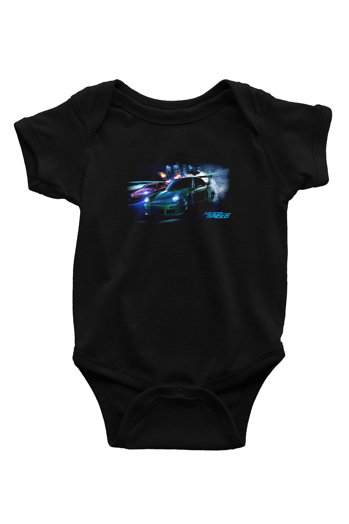 Need for Speed Baskılı Siyah Bebek Body - Zıbın
