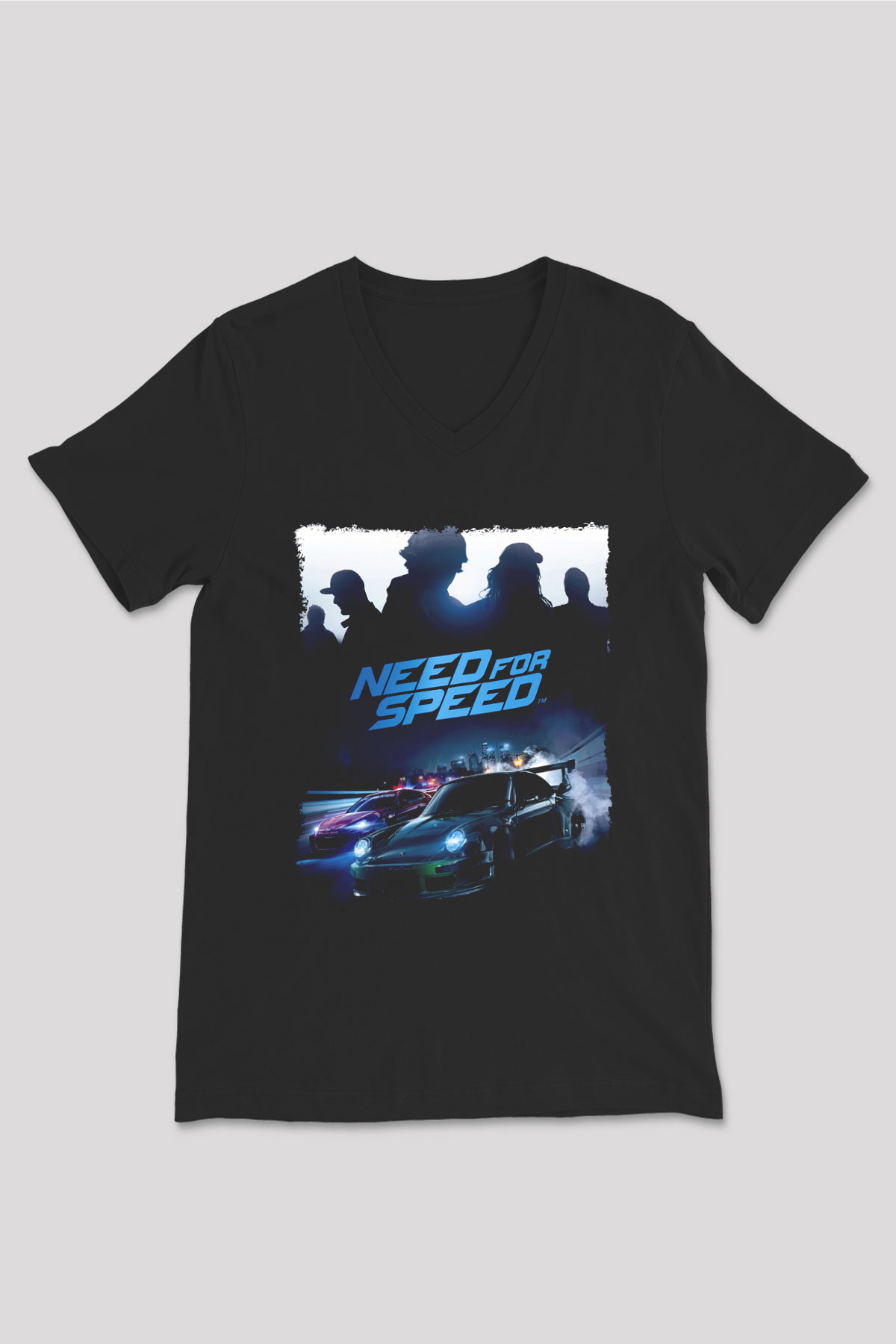 Need for Speed Siyah Unisex V Yaka Tişört