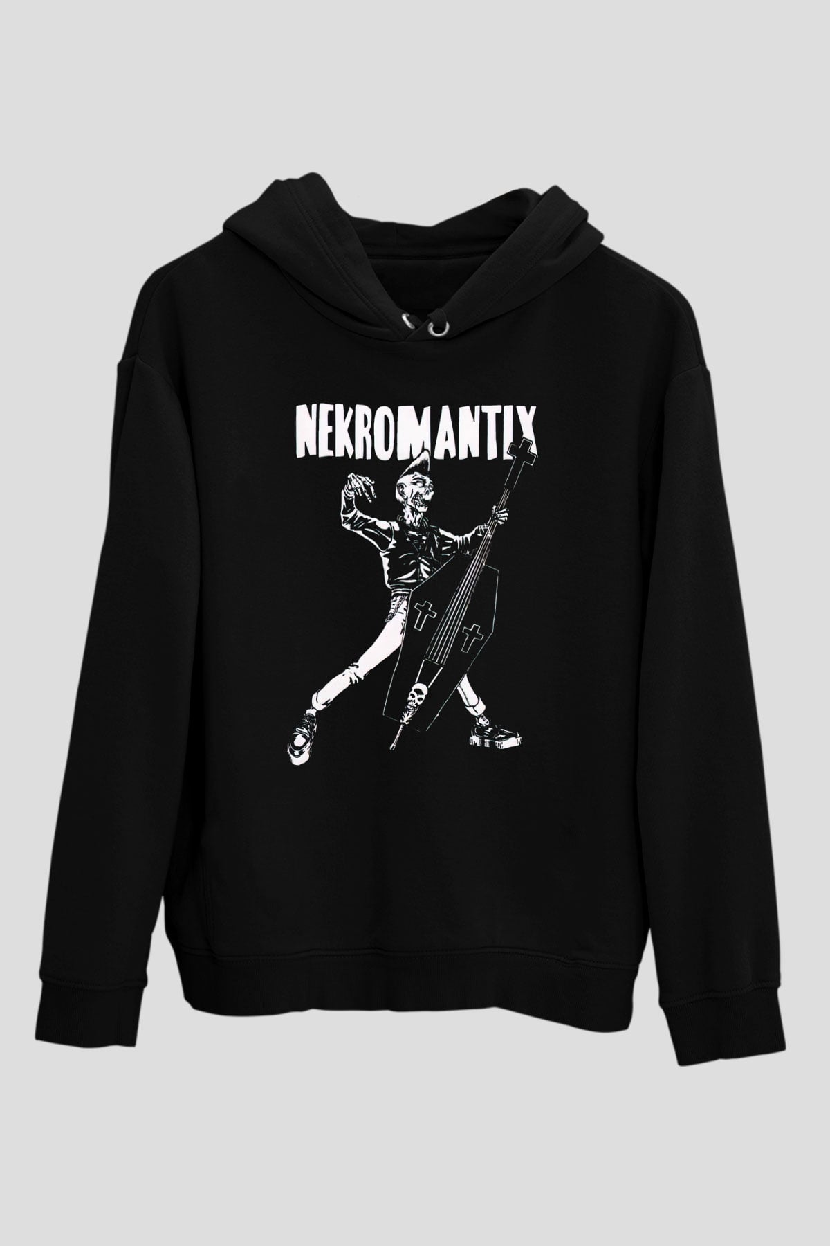 Nekromantix Siyah Unisex Kapüşonlu Sweatshirt