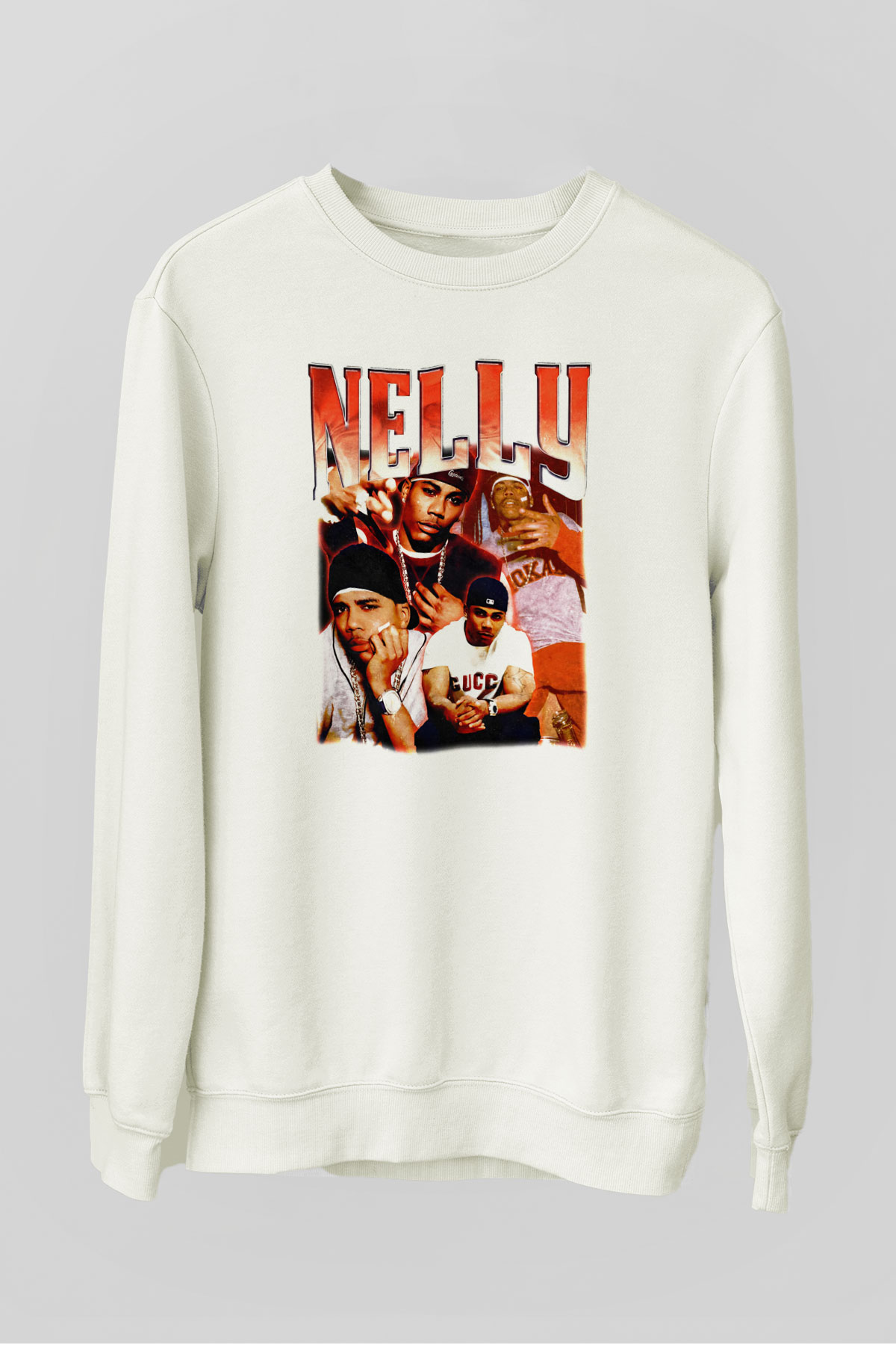 Nelly Beyaz Unisex Sweatshirt