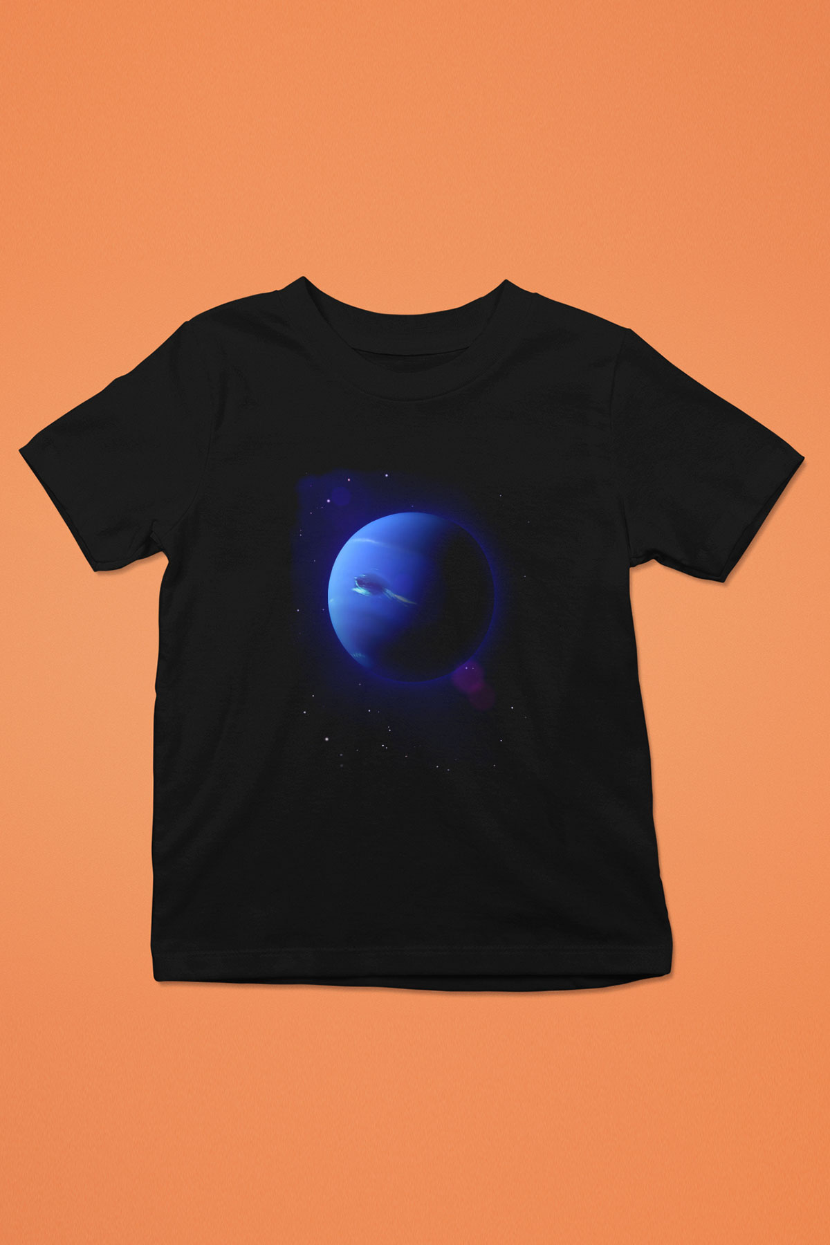 Neptün Siyah Unisex Çocuk Tişört