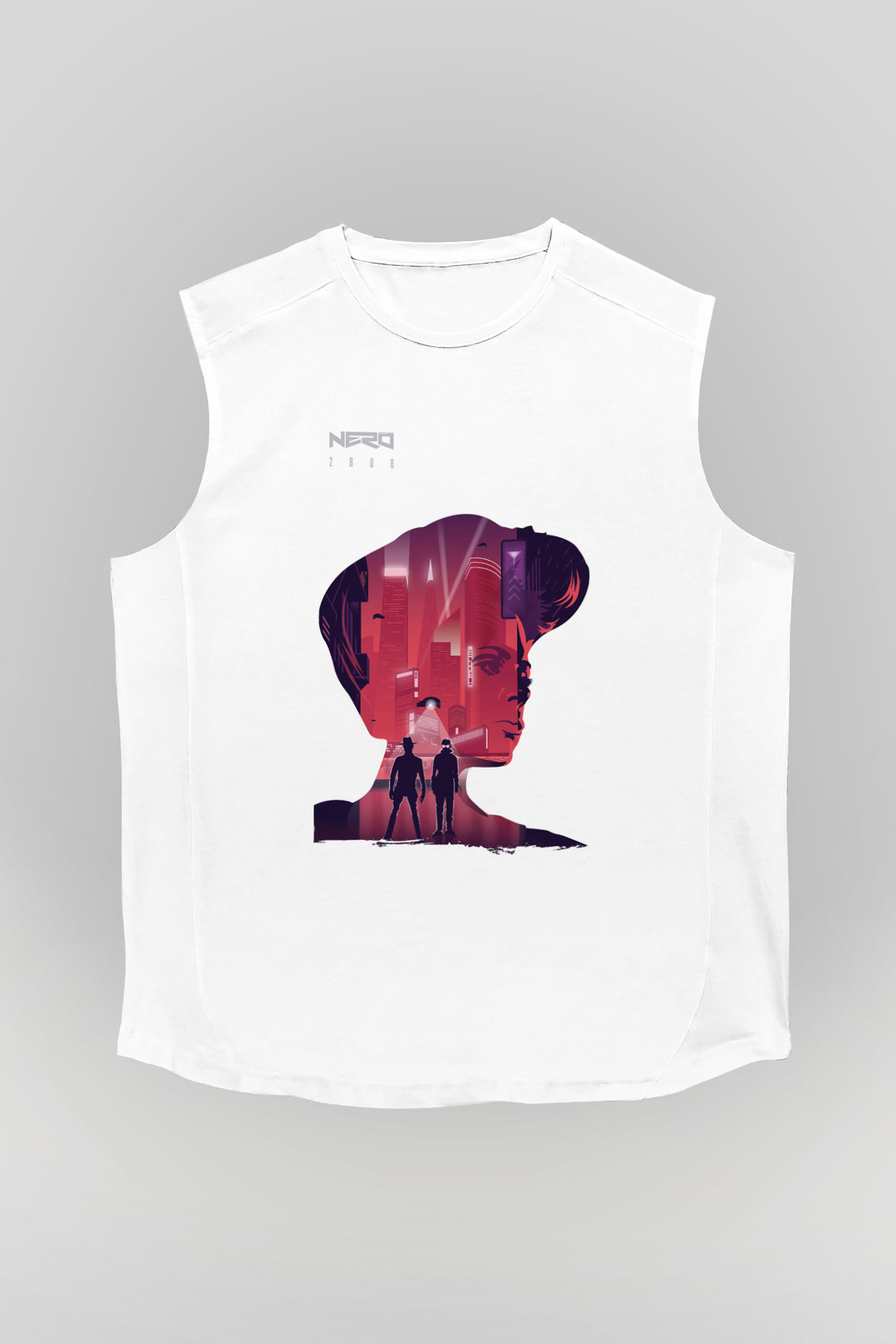 Nero Beyaz Unisex Kolsuz Tişört