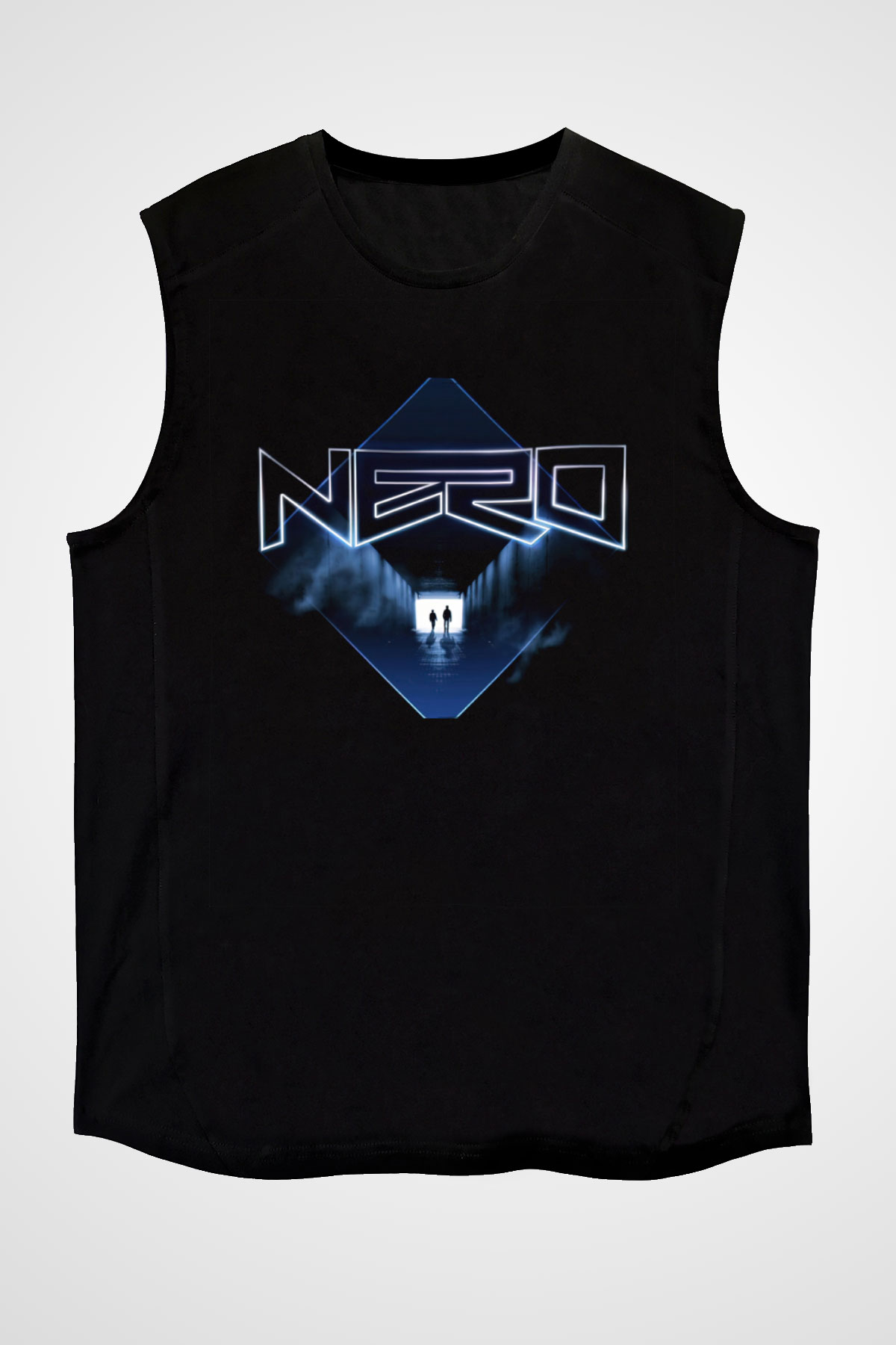 Nero Siyah Unisex Kolsuz Tişört