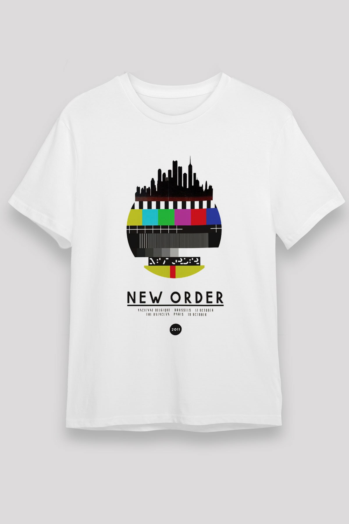 New Order Beyaz Unisex Tişört T-Shirt - TişörtFabrikası